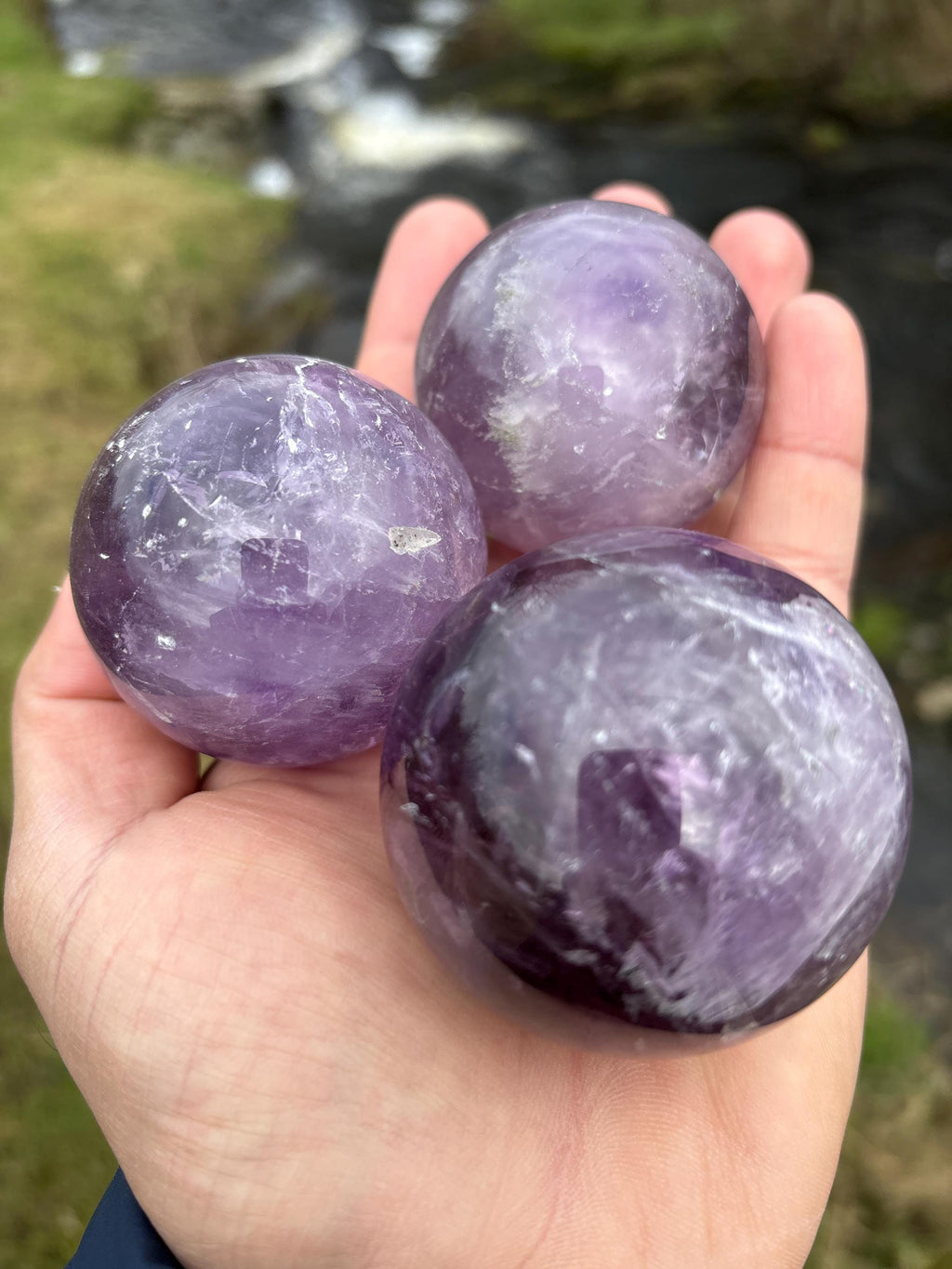Polished Amethyst Sphere (55mm) | Natural Purple Quartz, Meditation Decor