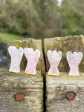 Rose Quartz Angel Carving | Mini Guardian Angel Crystal | Love Stone Healing Crystal | Spiritual Gift