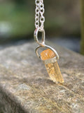 Imperial Topaz Pendant 925 Silver | Natural Golden Gemstone Necklace | Luxury Healing Jewelry | Abundance Stone