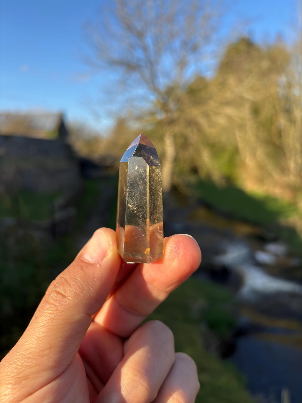 Natural Citrine Tower | Araçuaí Brazil Crystal | Genuine Citrine Point | Abundance Stone | Polished Quartz