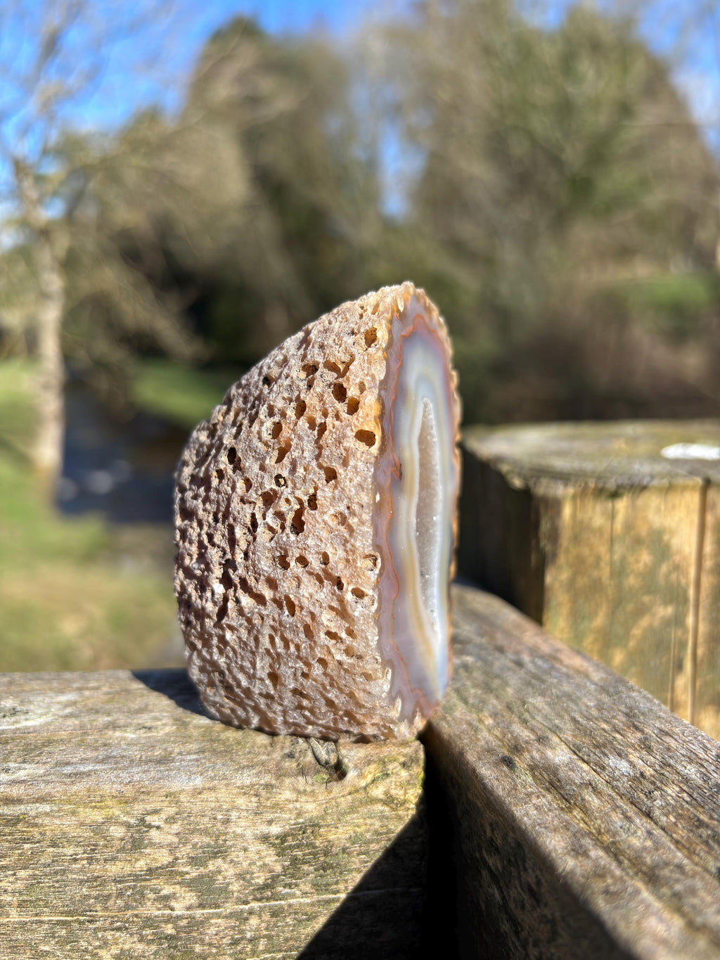 Natural Agate Geode | Crystal Home Decor, Meditation Stone