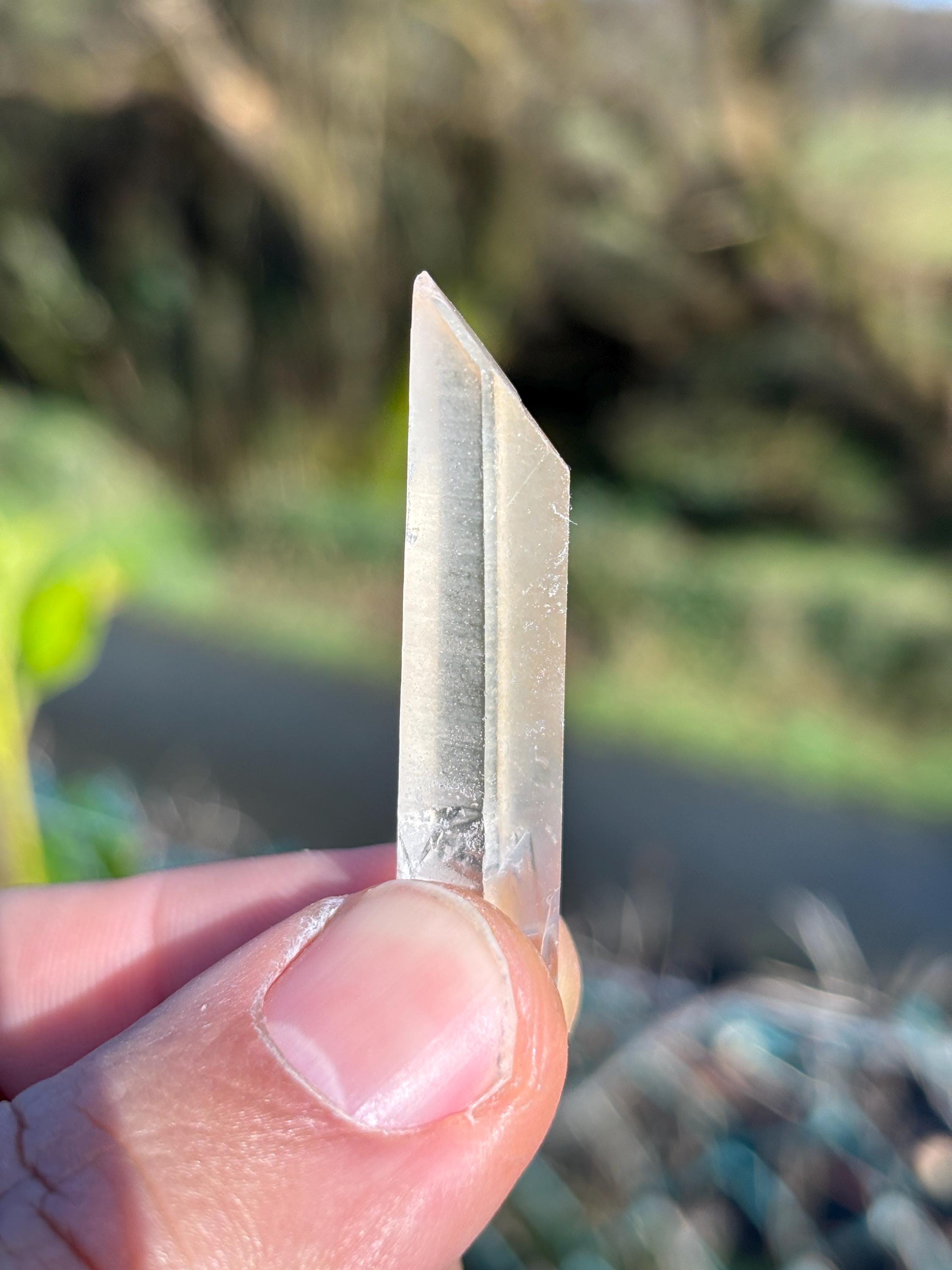 Tangerine Lemurian Quartz Point | Small Natural Crystal | Orange Healing Stone | Sacral Chakra | Raw Mineral