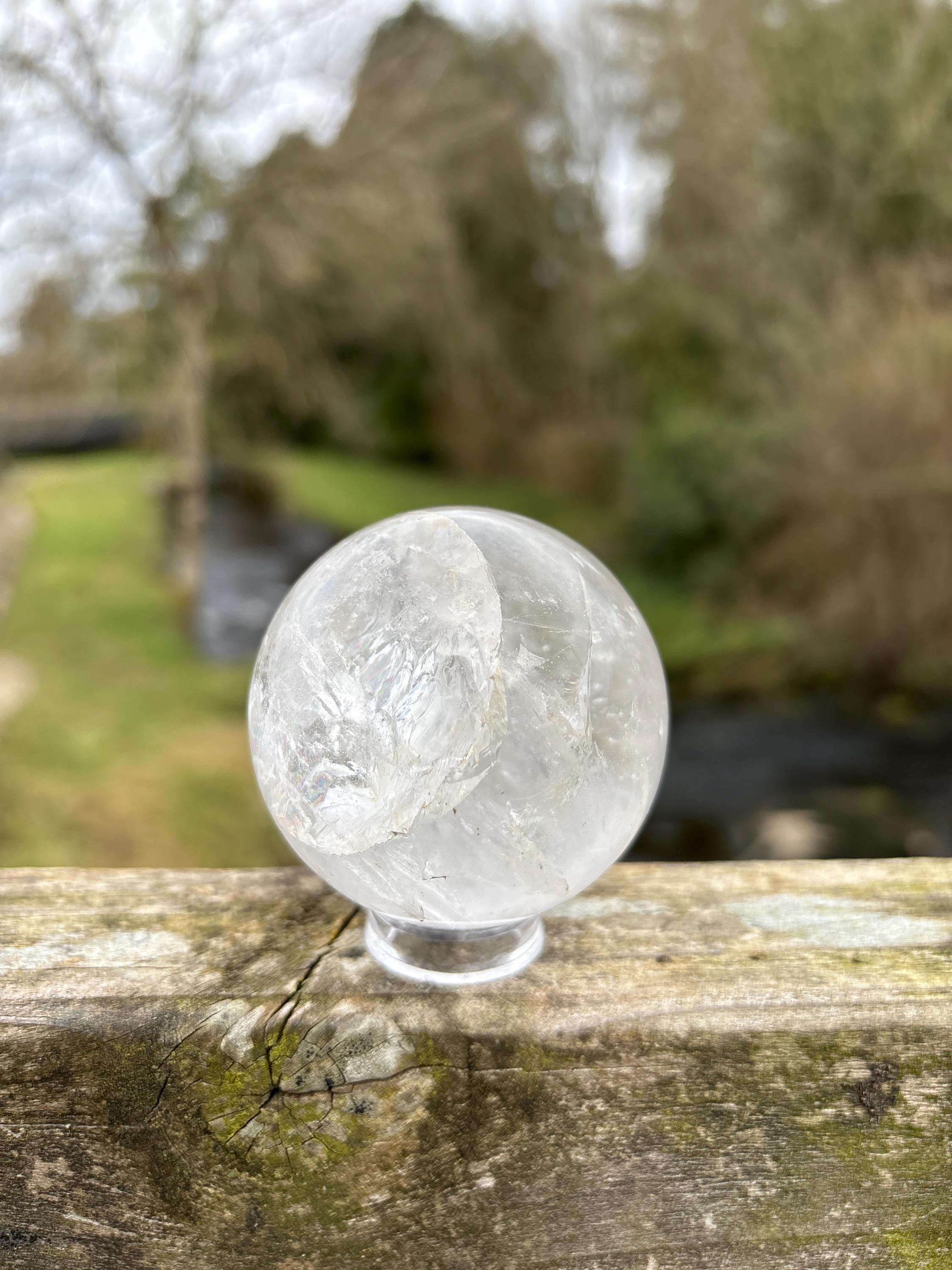 Clear Quartz Crystal Sphere 55mm | Natural Energy Ball | Master Healer Stone | Meditation & Manifestation Crystal