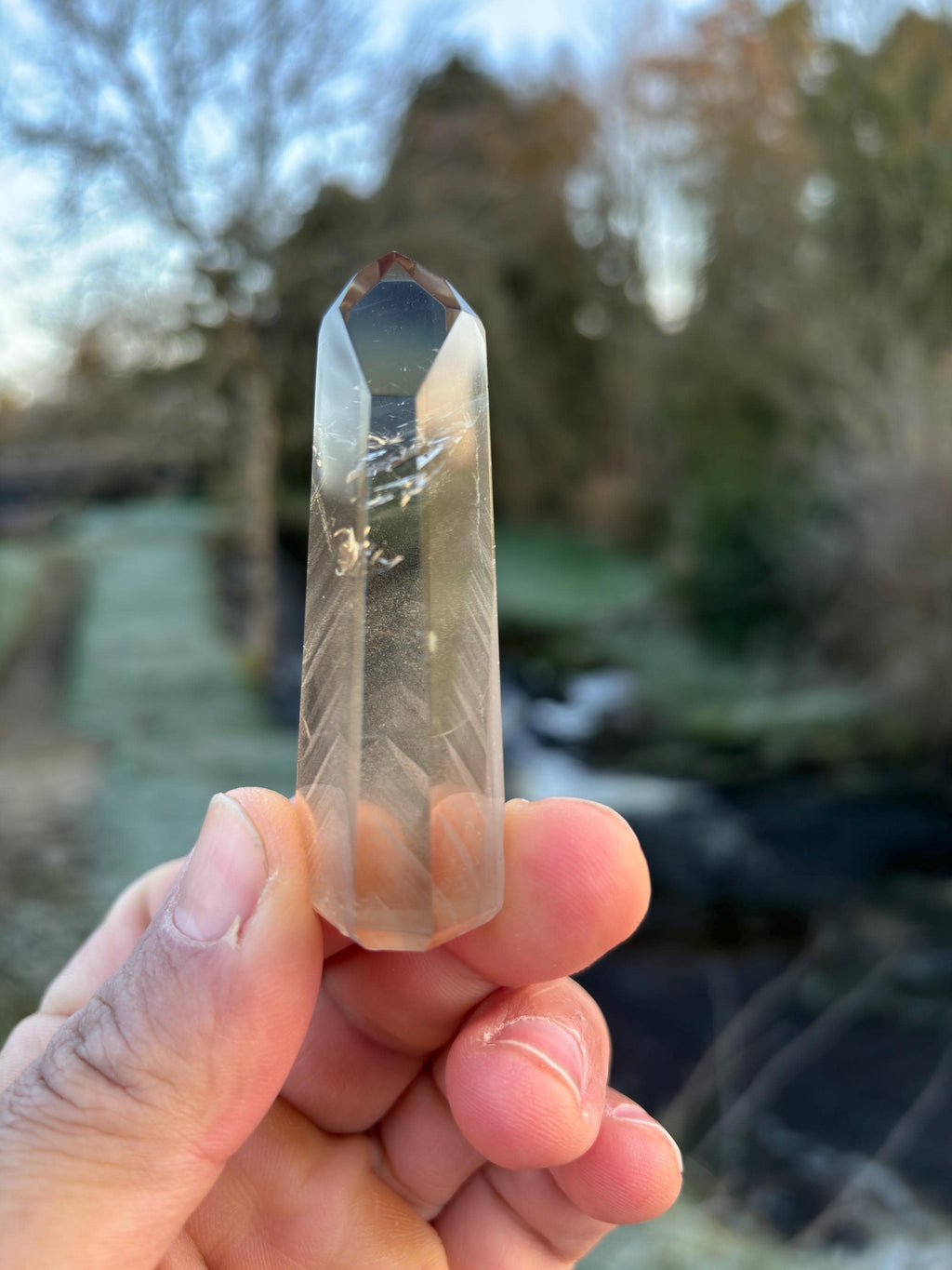 Smoky Quartz Phantom Polished Point | Natural Crystal Tower | Grounding & Protection Stone | High Quality Healing Crystal