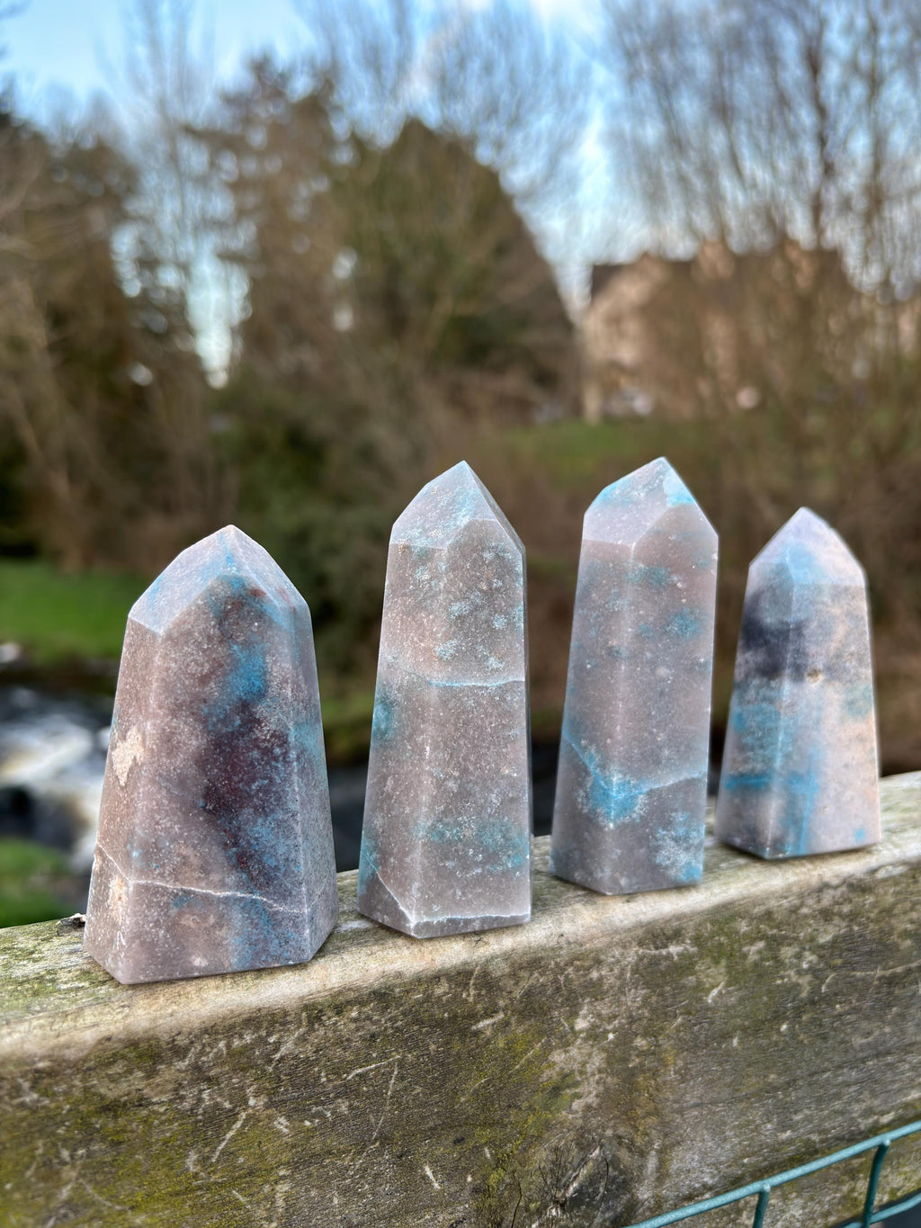 Rare Trolleite Quartz Tower | Paraiba Quartz Polished Point | Blue Crystal Collector Piece | High Vibration Stone