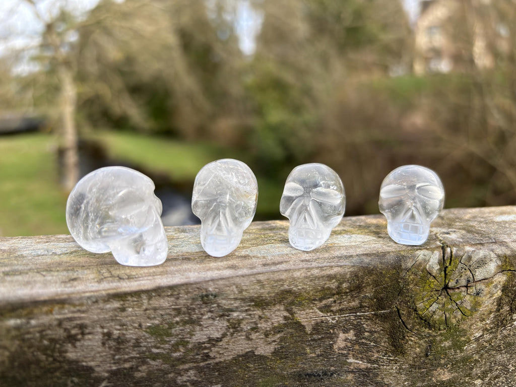 Clear Quartz Mini Skull | Hand Carved Crystal Skull | Master Healer Stone | Spiritual Crystal Decor