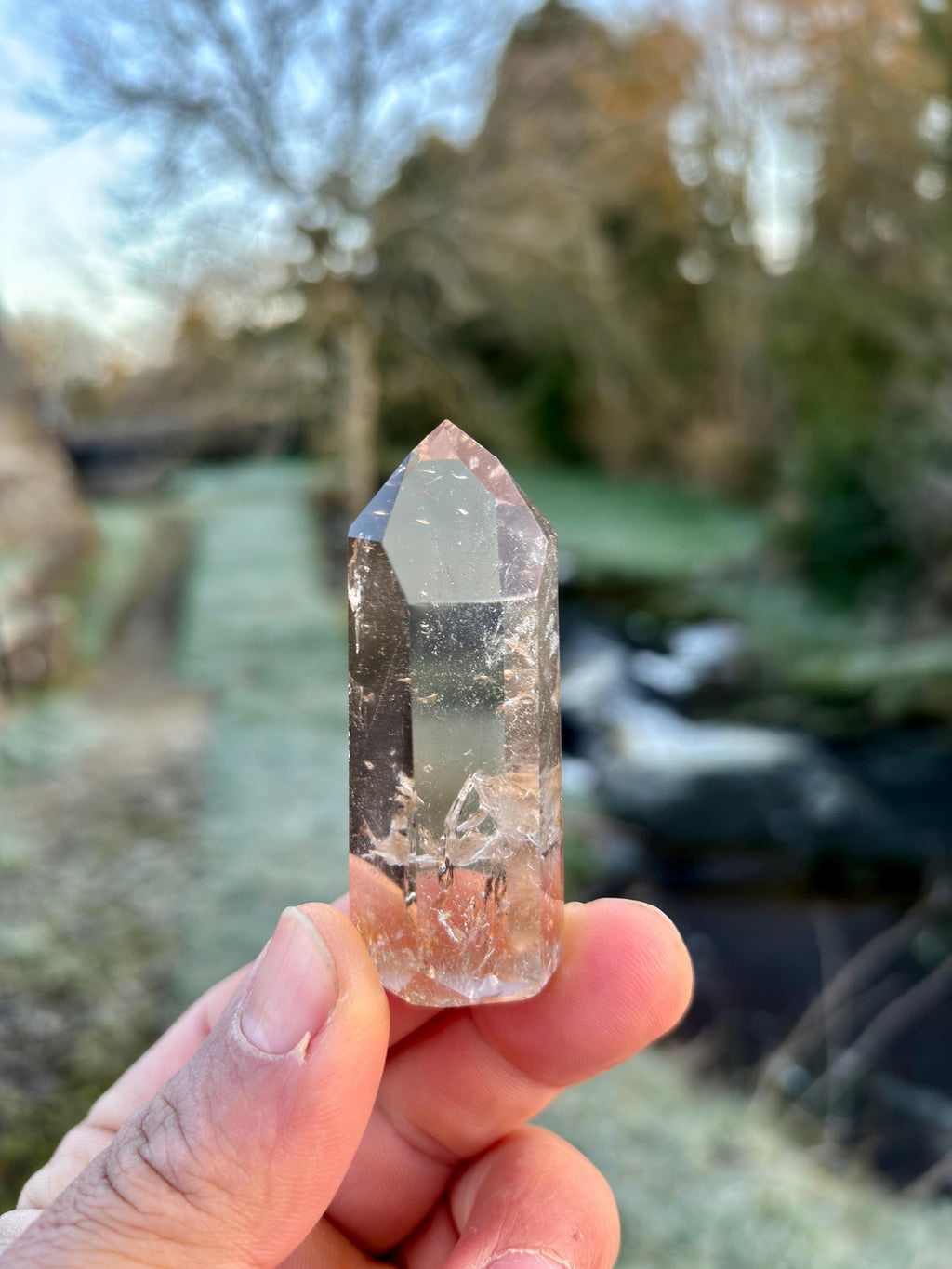 Smoky Quartz Phantom Polished Point | Natural Crystal Tower | Grounding & Protection Stone | High Quality Healing Crystal