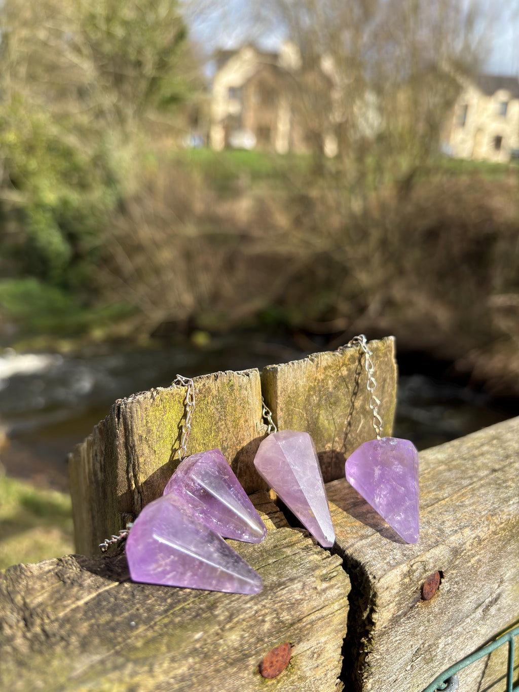 Amethyst Crystal Pendulum Handmade - Healing