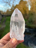 Natural Lemurian Quartz Point | Extra Clear Brazilian Crystal | High Transparency | Raw Collector Specimen | Healing Stone
