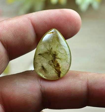 DROP Quartz RUTILE Quality Gem Polished