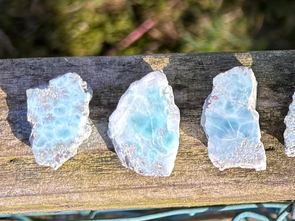 Larimar Rough Stone | Natural Caribbean Blue Crystal | Raw Larimar from Dominican Republic | Healing Gemstone