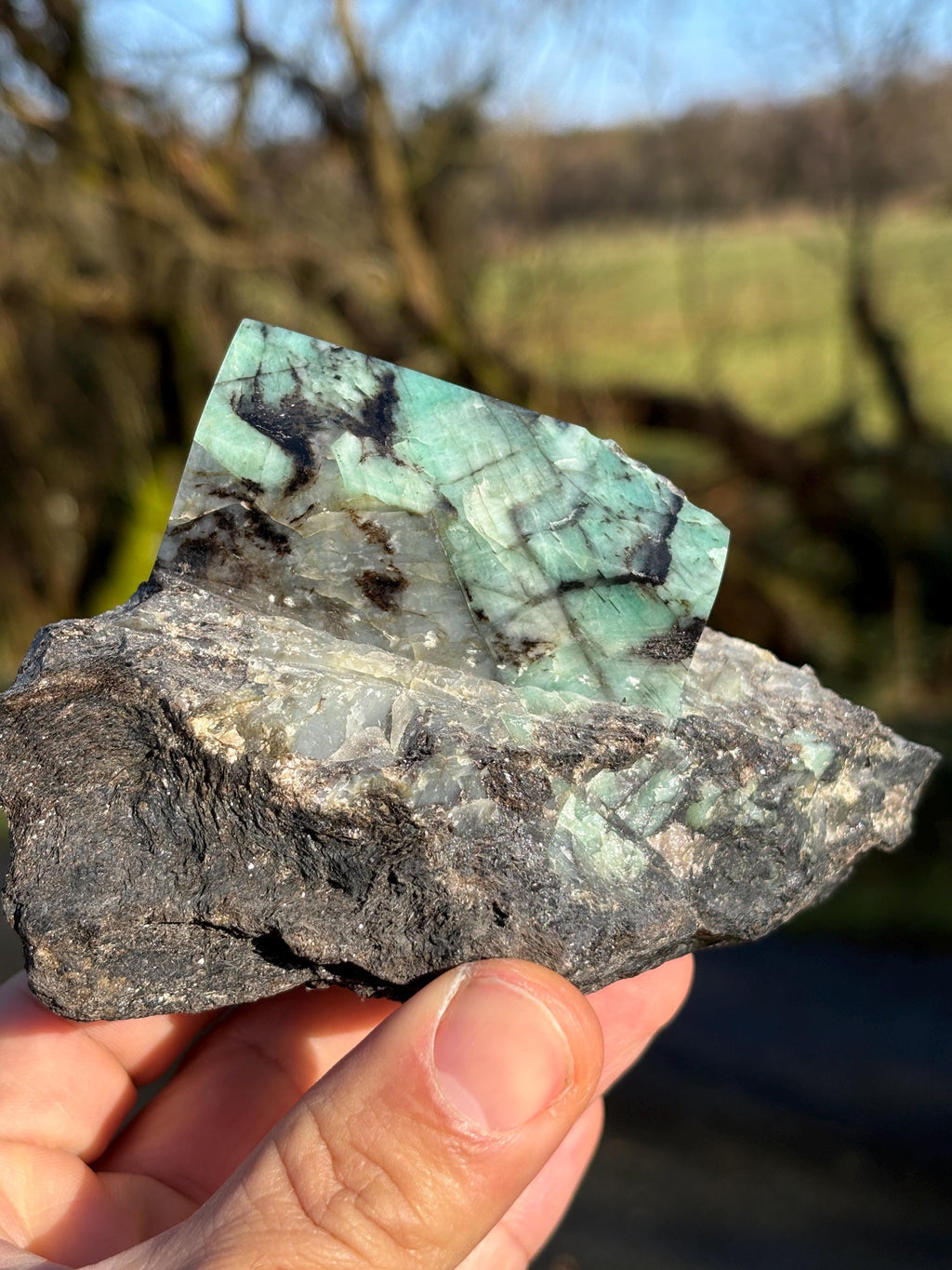 Raw Emerald in Matrix – Collector's Mineral Specimen, Colombia Origin
