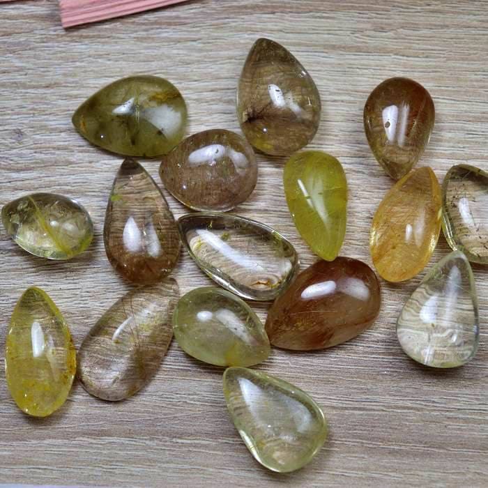 DROP Quartz RUTILE Quality Gem Polished
