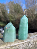 Green Quartz Mini Polished Point - Small Healing Crystal Tower for Meditation & Gift Giving