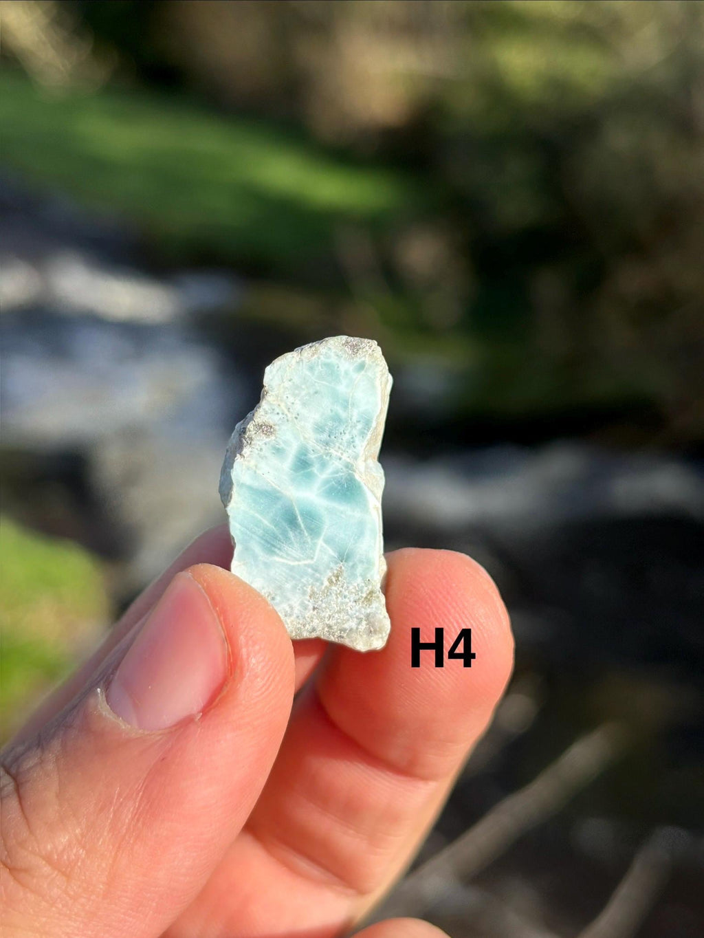 Larimar Rough Stone | Natural Caribbean Blue Crystal | Raw Larimar from Dominican Republic | Healing Gemstone