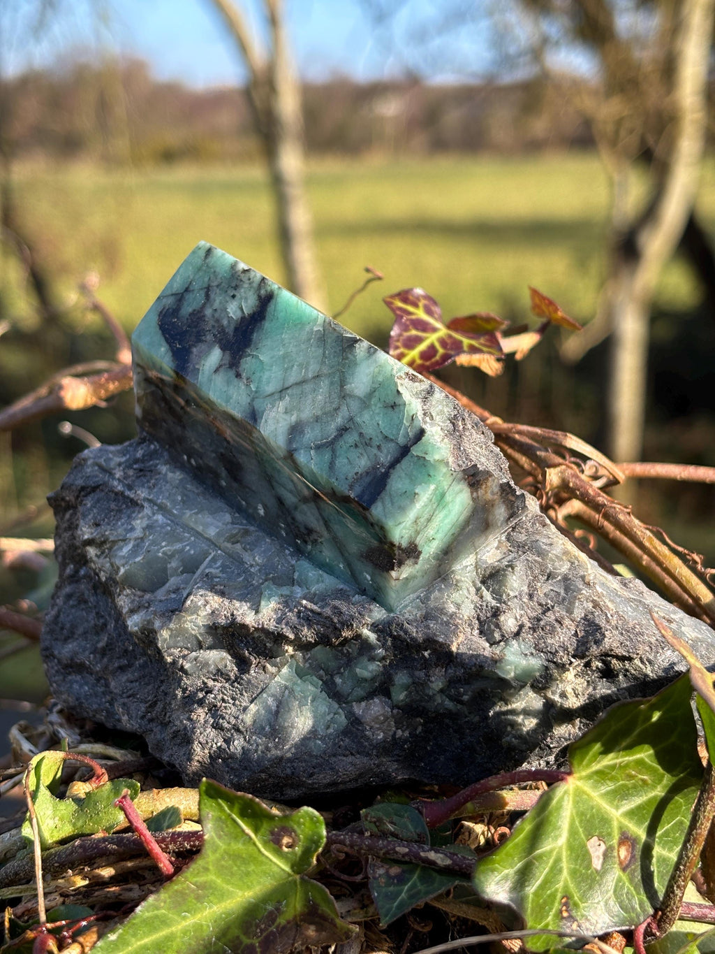 Raw Emerald in Matrix – Collector's Mineral Specimen, Colombia Origin