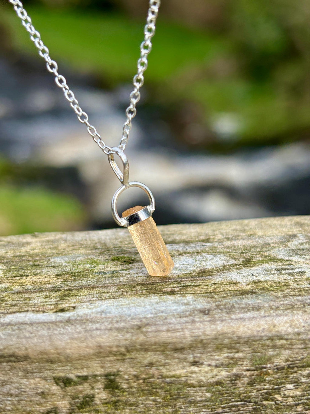 Imperial Topaz Pendant 925 Silver | Natural Golden Gemstone Necklace | Luxury Healing Jewelry | Abundance Stone
