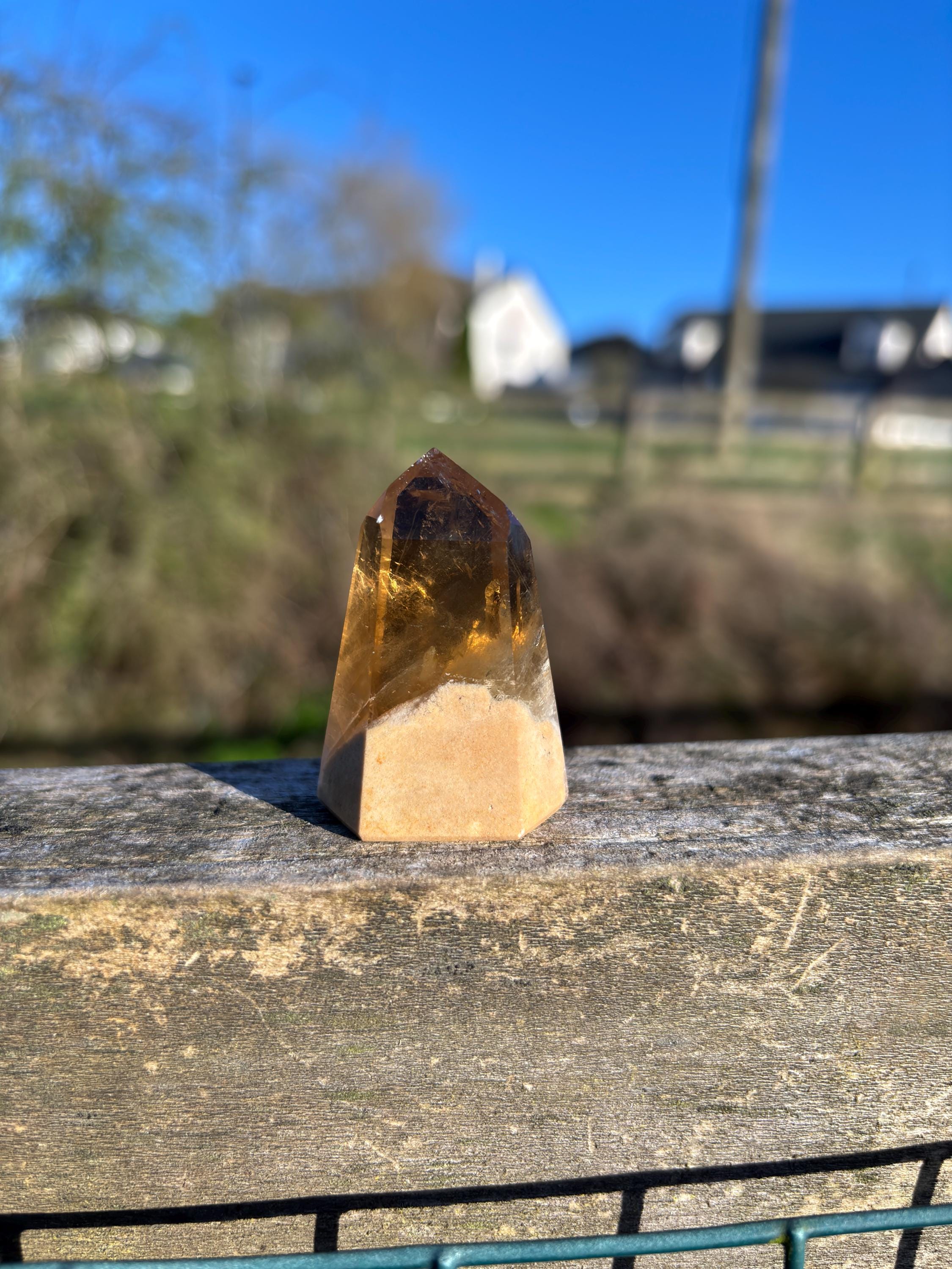 Natural Citrine Polished Point | High Clarity Crystal from Minas Gerais Brazil | Untreated Citrine | Abundance Stone | Healing Crystal