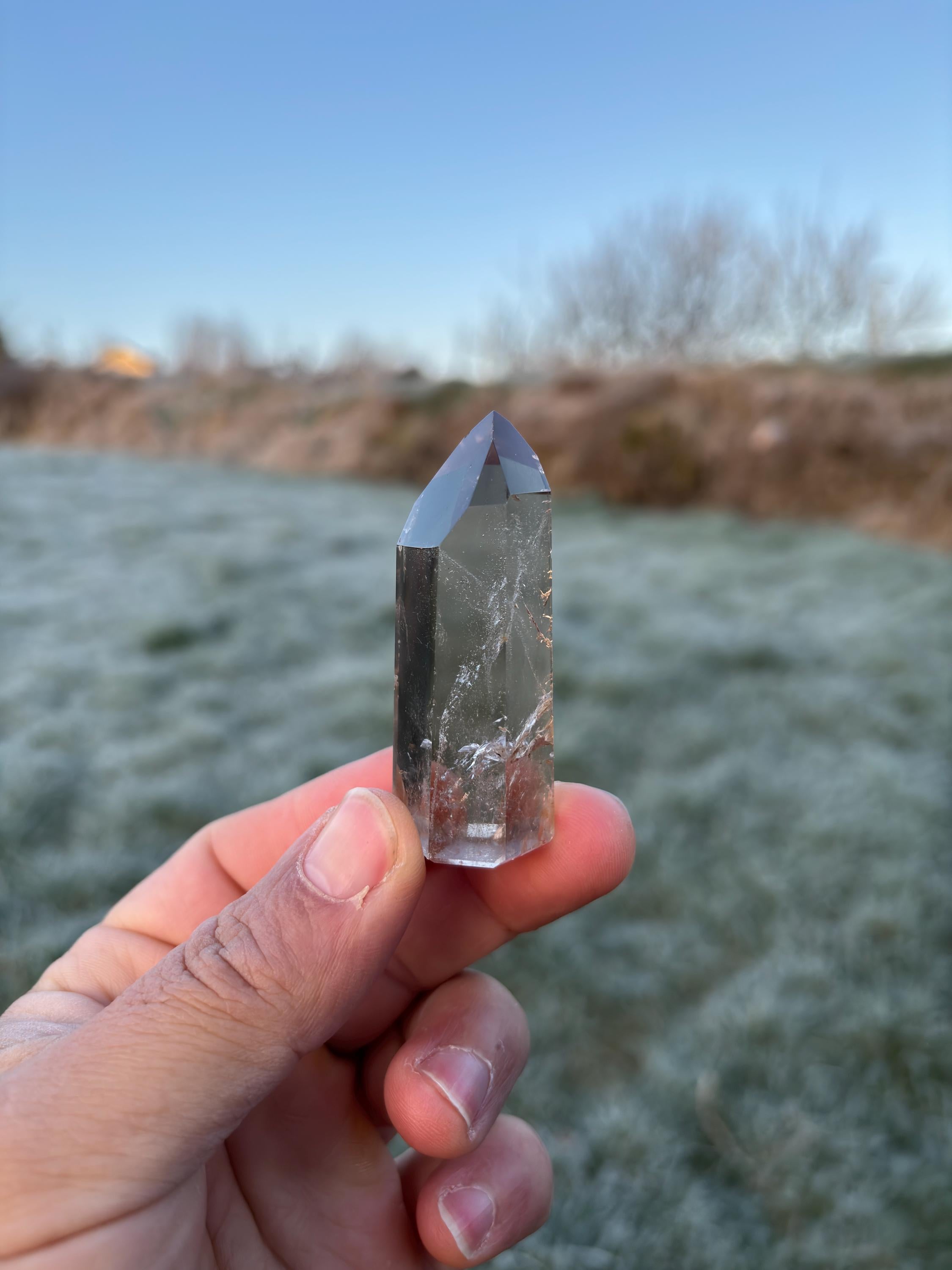 Smoky Quartz Phantom Polished Point | Natural Crystal Tower | Grounding & Protection Stone | High Quality Healing Crystal
