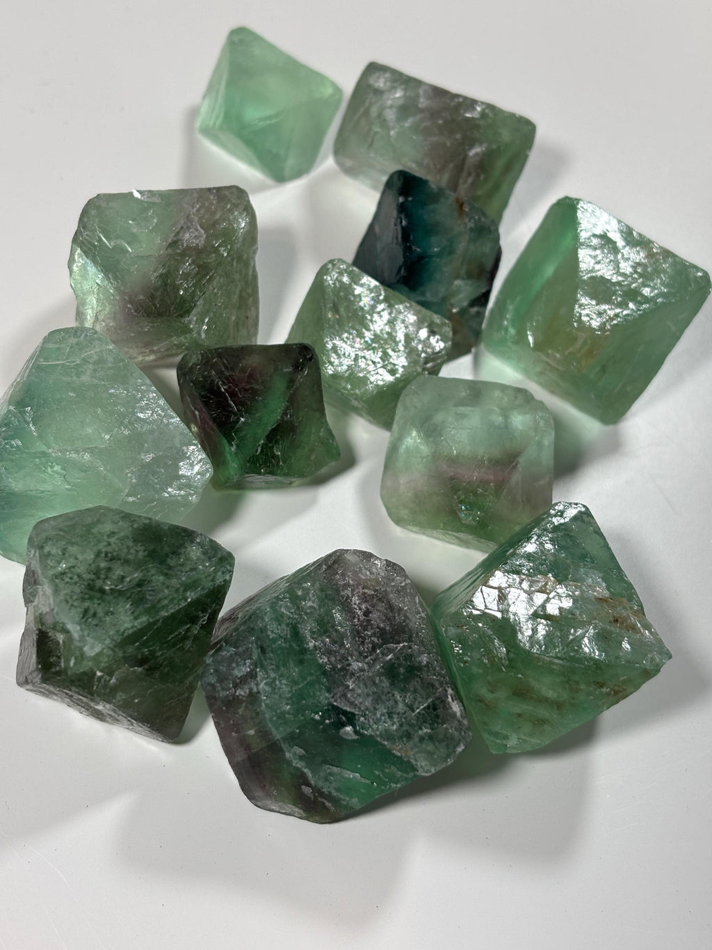 Natural Fluorite Octahedron | Raw Geometric Crystal | Pyramid Formation Stone | Focus & Clarity Mineral