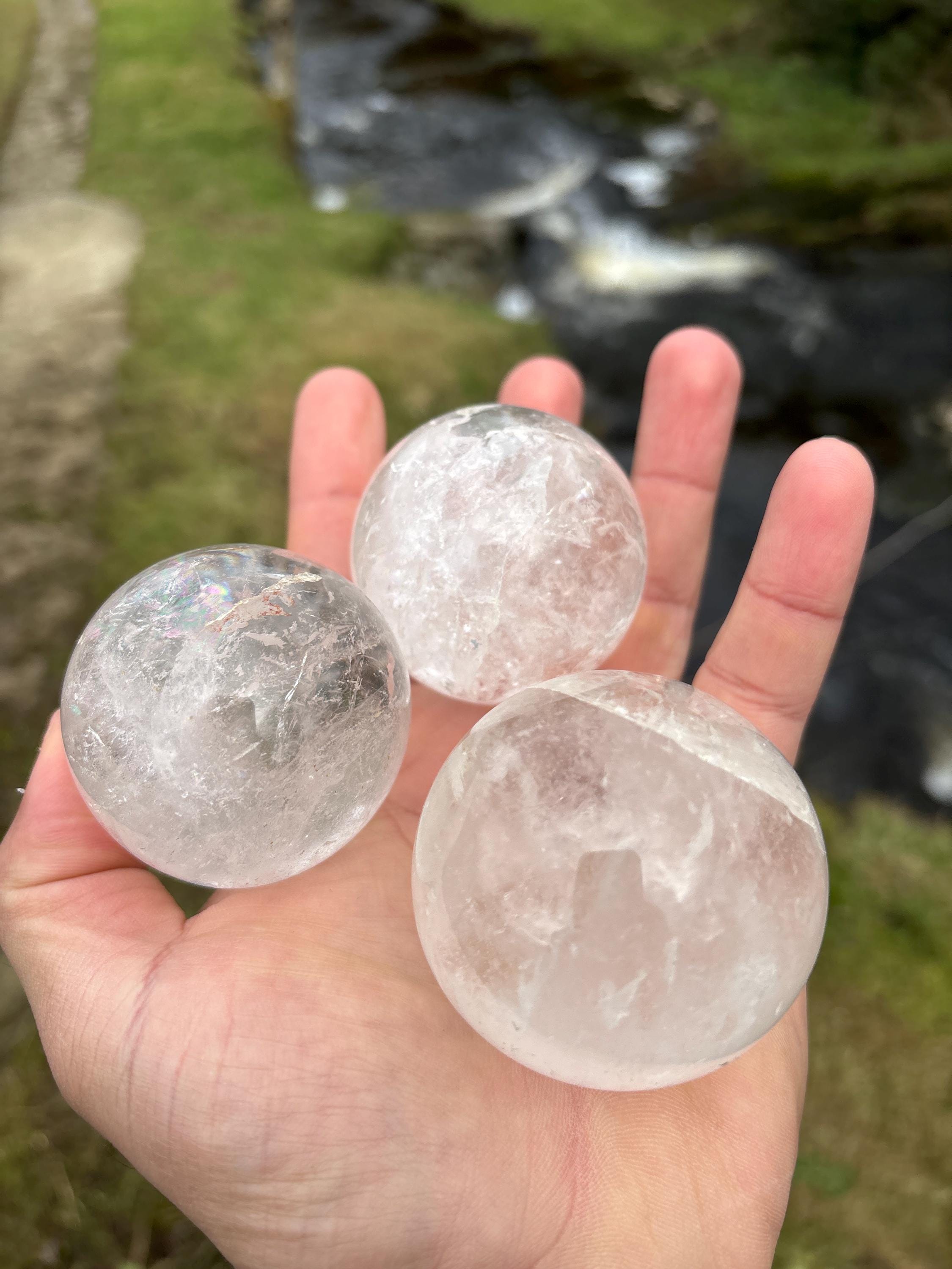 Clear Quartz Crystal Sphere 55mm | Natural Energy Ball | Master Healer Stone | Meditation & Manifestation Crystal