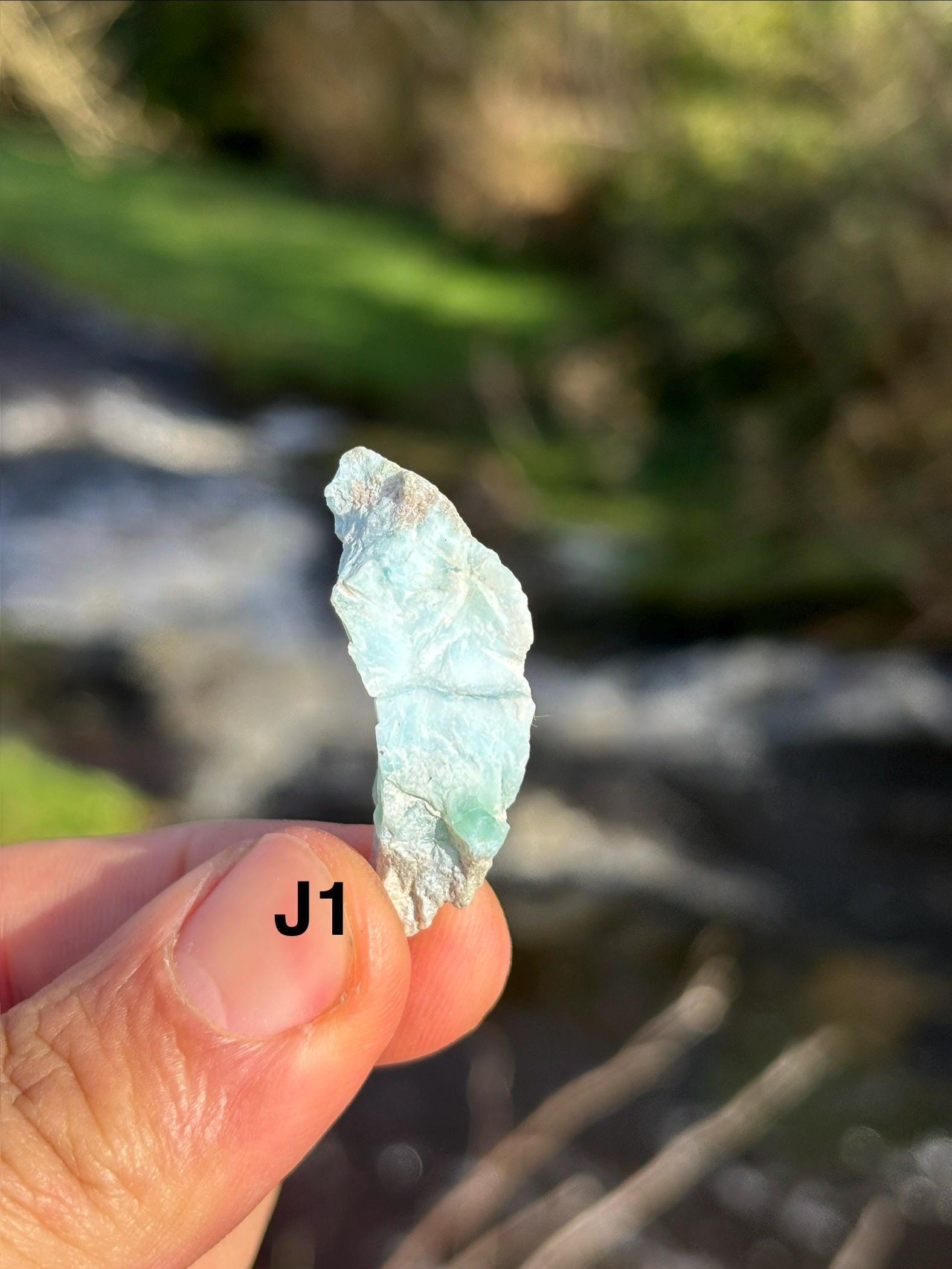 Larimar Rough Stone | Natural Caribbean Blue Crystal | Raw Larimar from Dominican Republic | Healing Gemstone