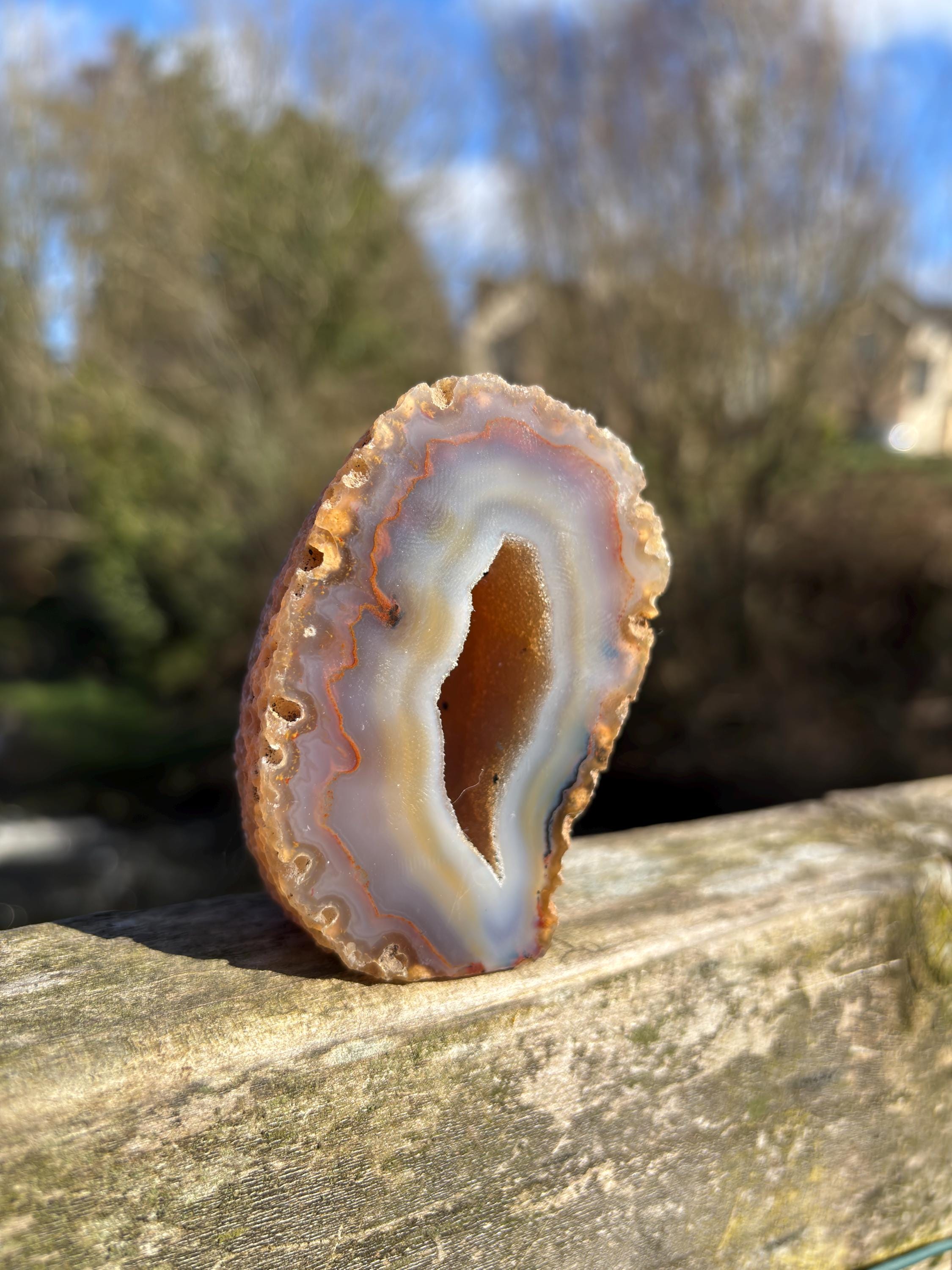 Natural Agate Geode | Crystal Home Decor, Meditation Stone