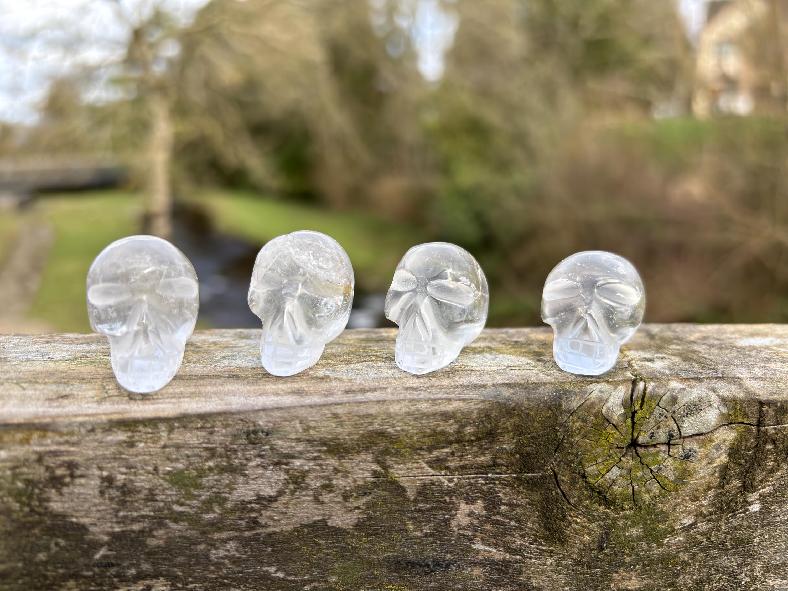 Clear Quartz Mini Skull | Hand Carved Crystal Skull | Master Healer Stone | Spiritual Crystal Decor