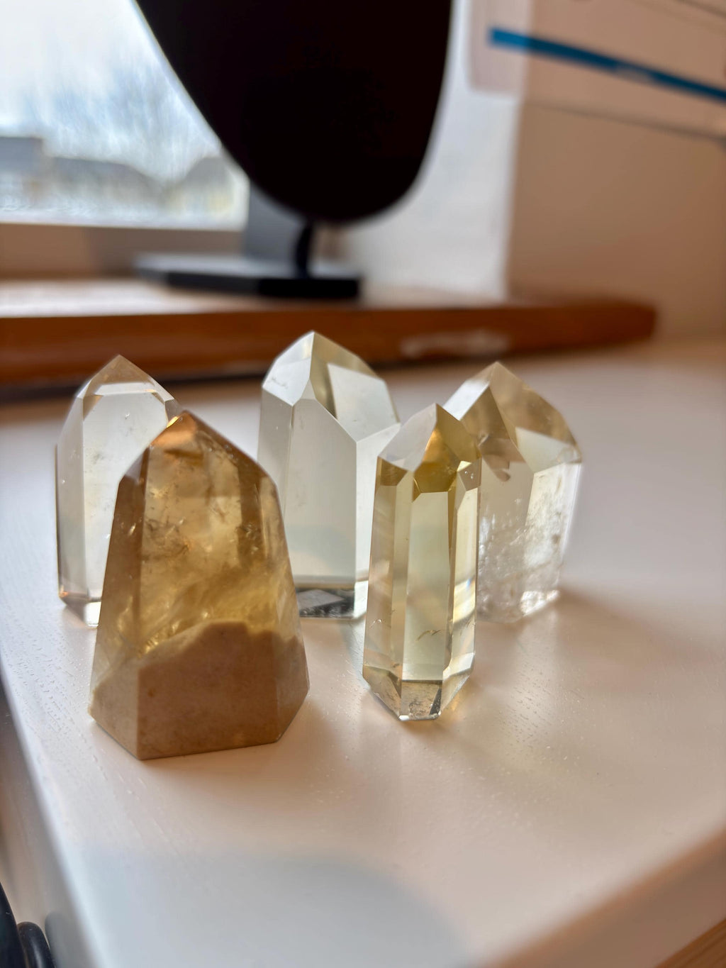 Natural Citrine Polished Point | High Clarity Crystal from Minas Gerais Brazil | Untreated Citrine | Abundance Stone | Healing Crystal