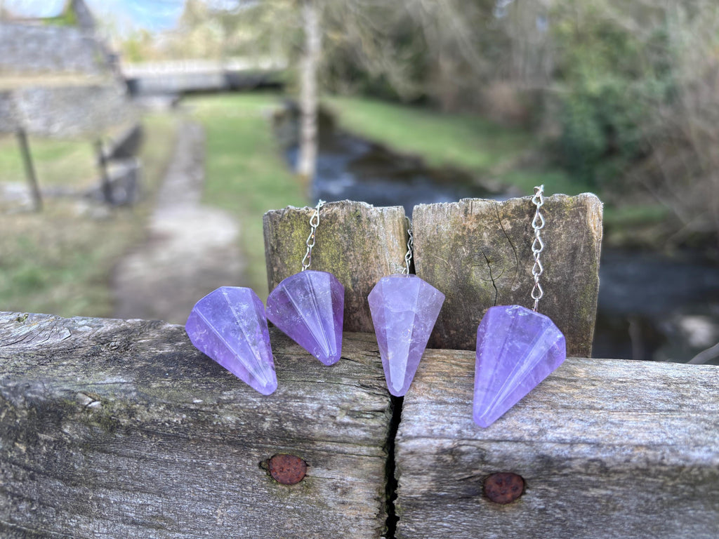 Amethyst Crystal Pendulum Handmade - Healing