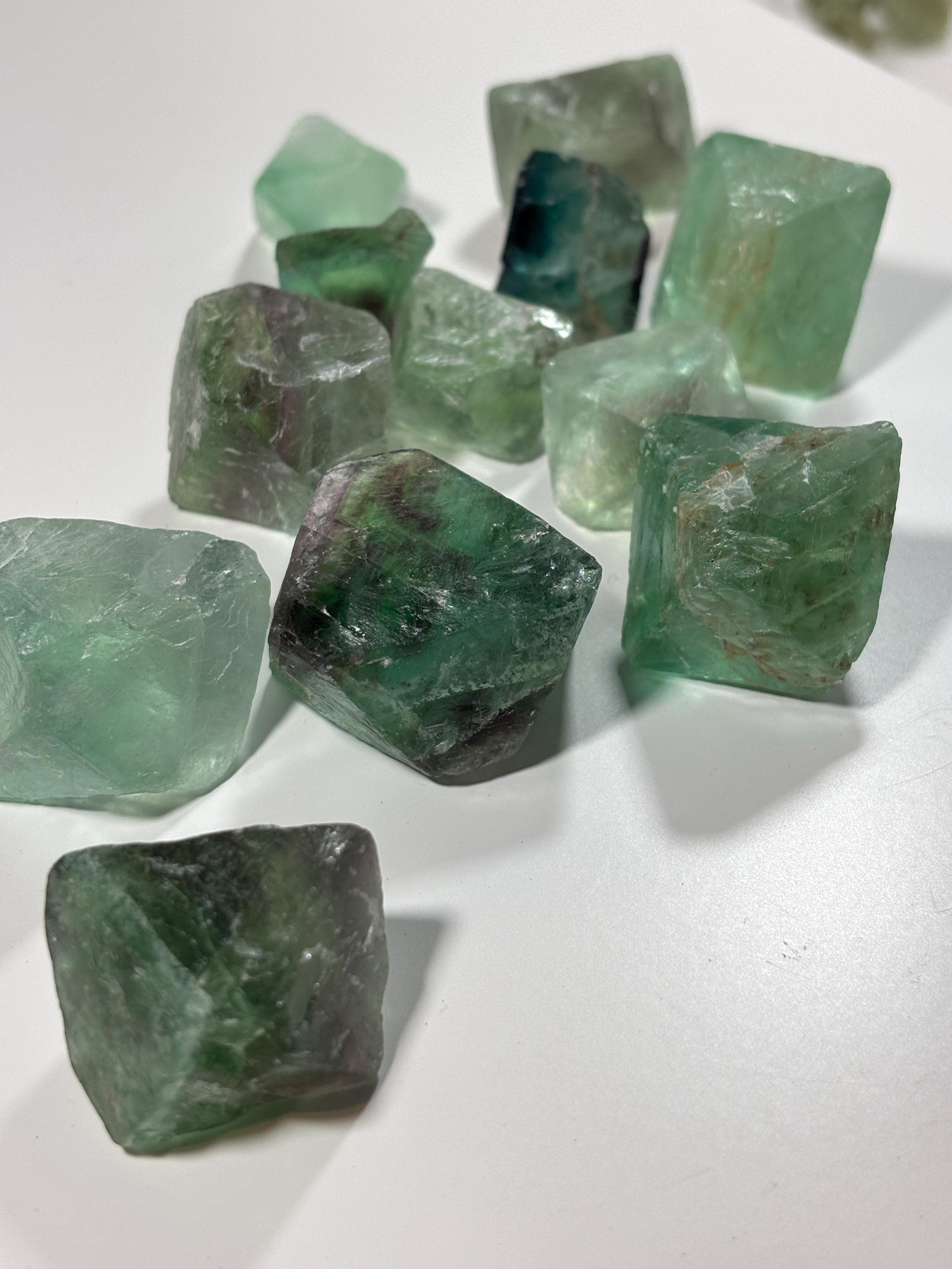 Natural Fluorite Octahedron | Raw Geometric Crystal | Pyramid Formation Stone | Focus & Clarity Mineral