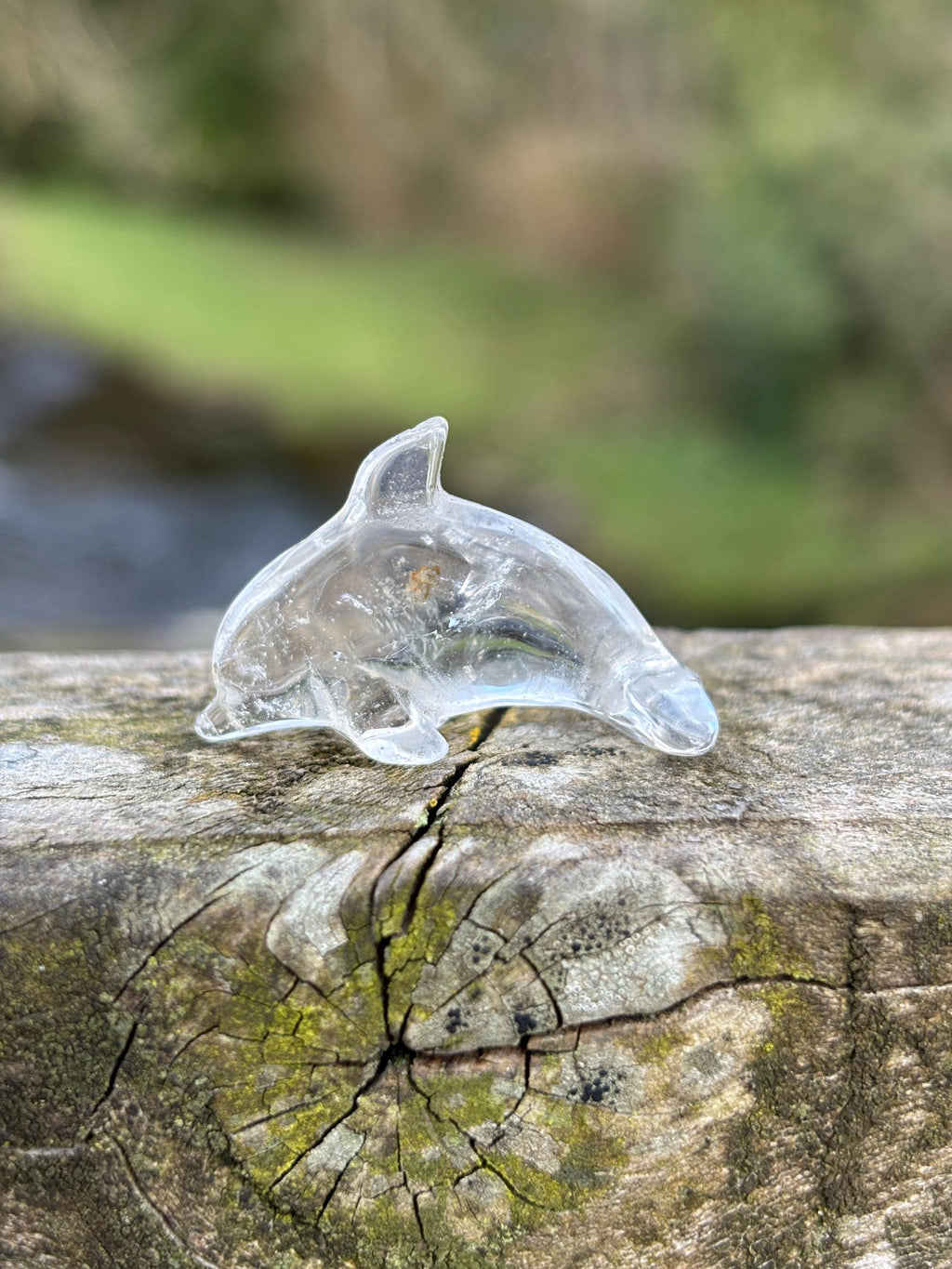 Clear Quartz Dolphin Carving | Mini Crystal Animal | Hand Carved Quartz Sculpture | Healing Crystal Decor