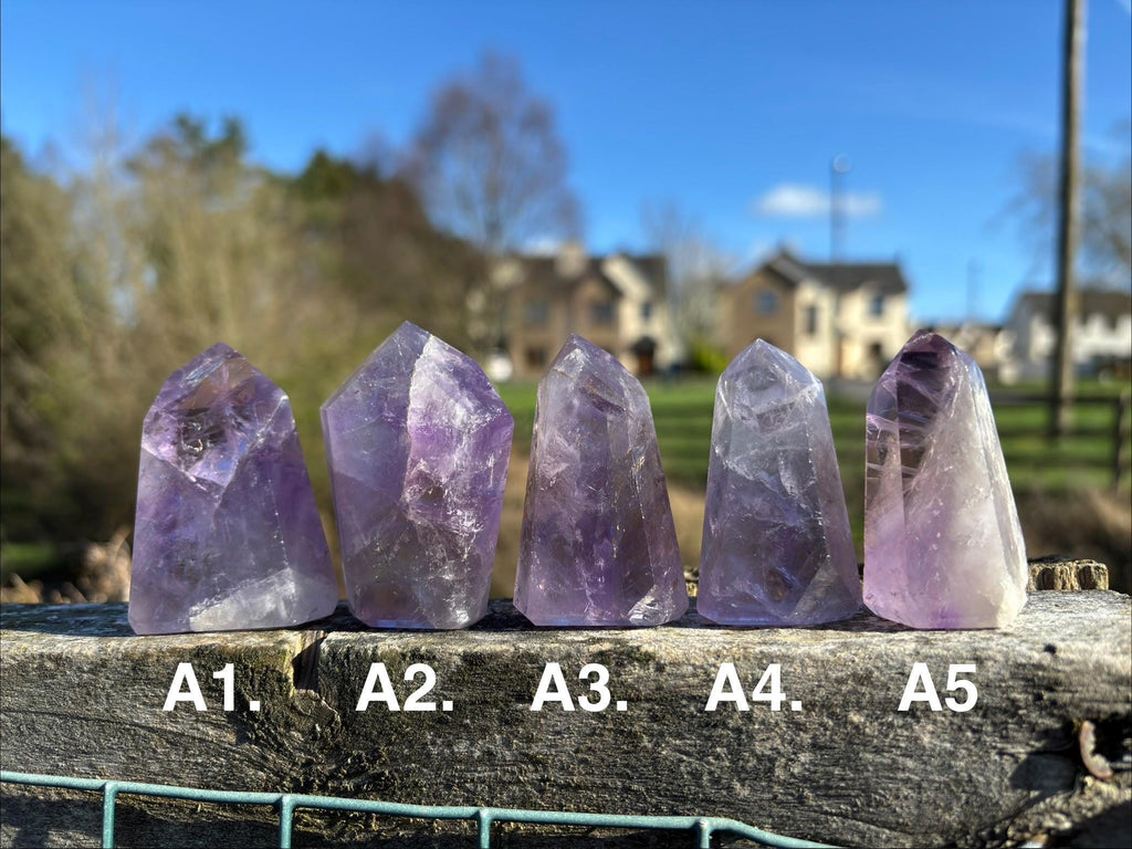 Amethyst Polished Point | Purple Crystal Tower | Healing & Protection Stone | Meditation Crystal | Natural Quartz Decor
