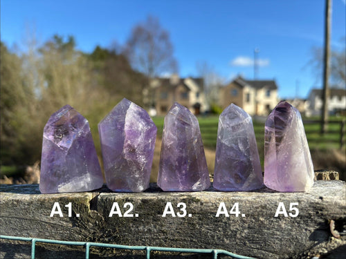Amethyst Polished Point | Purple Crystal Tower | Healing & Protection Stone | Meditation Crystal | Natural Quartz Decor