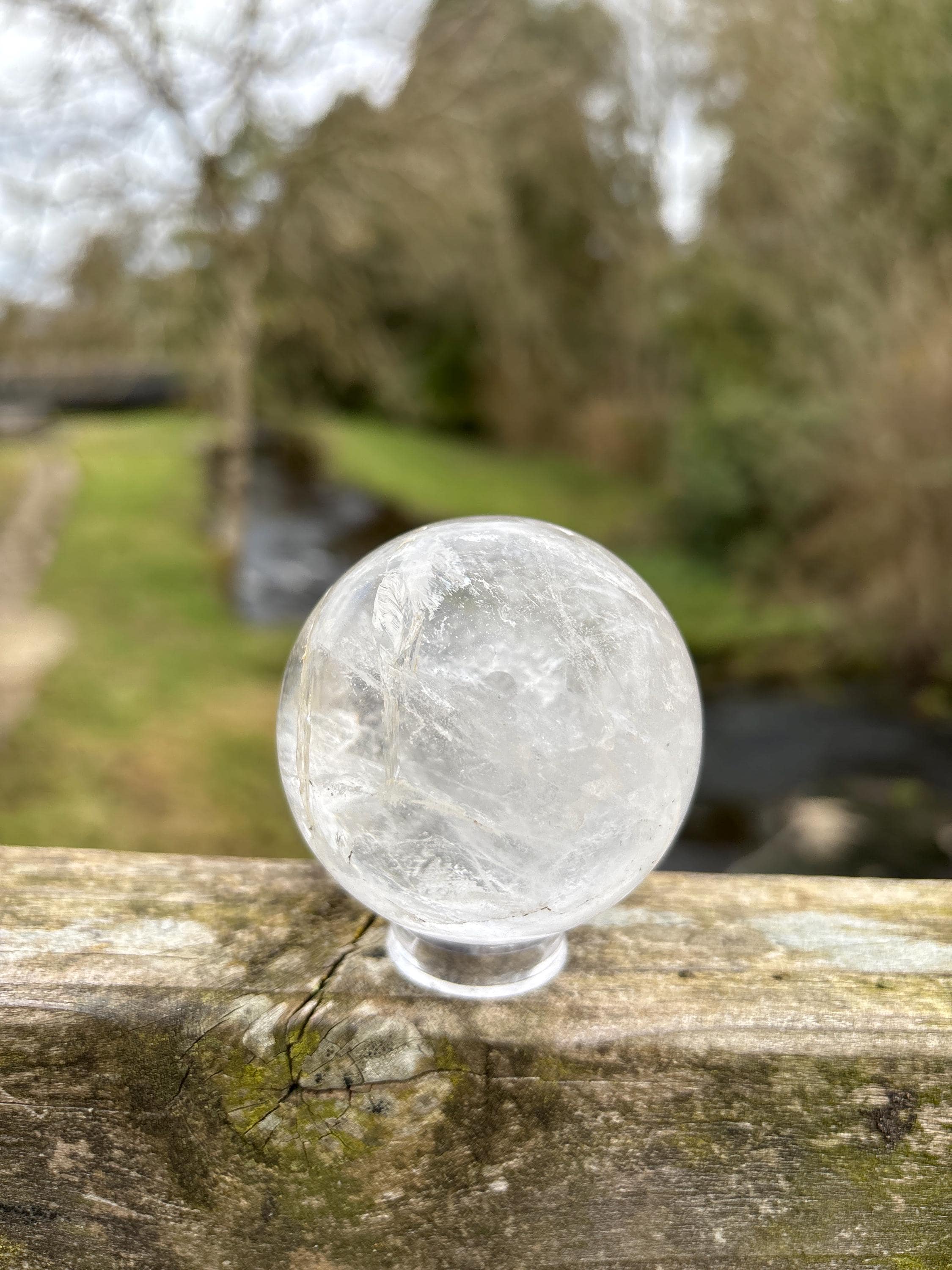 Clear Quartz Crystal Sphere 55mm | Natural Energy Ball | Master Healer Stone | Meditation & Manifestation Crystal