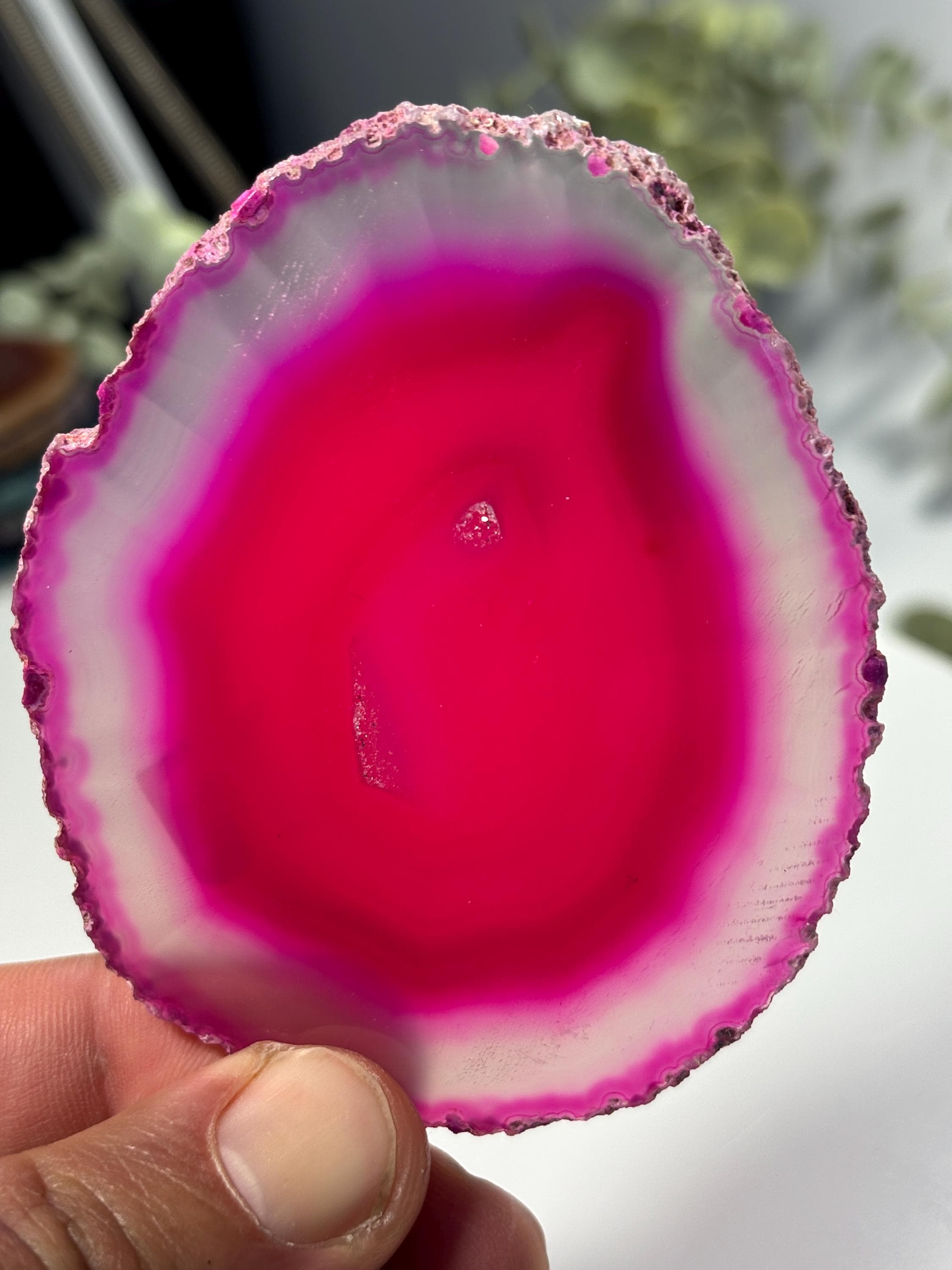 Polished Agate Slice | Colorful Banded Crystal Coaster, Mineral Specimen