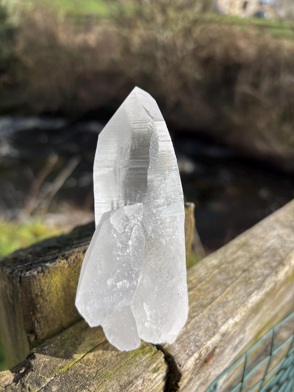 Natural Lemurian Quartz Point | Raw Crystal with Striations | Healing Stone for Meditation | High Vibration Crystal | Mineral Specimen