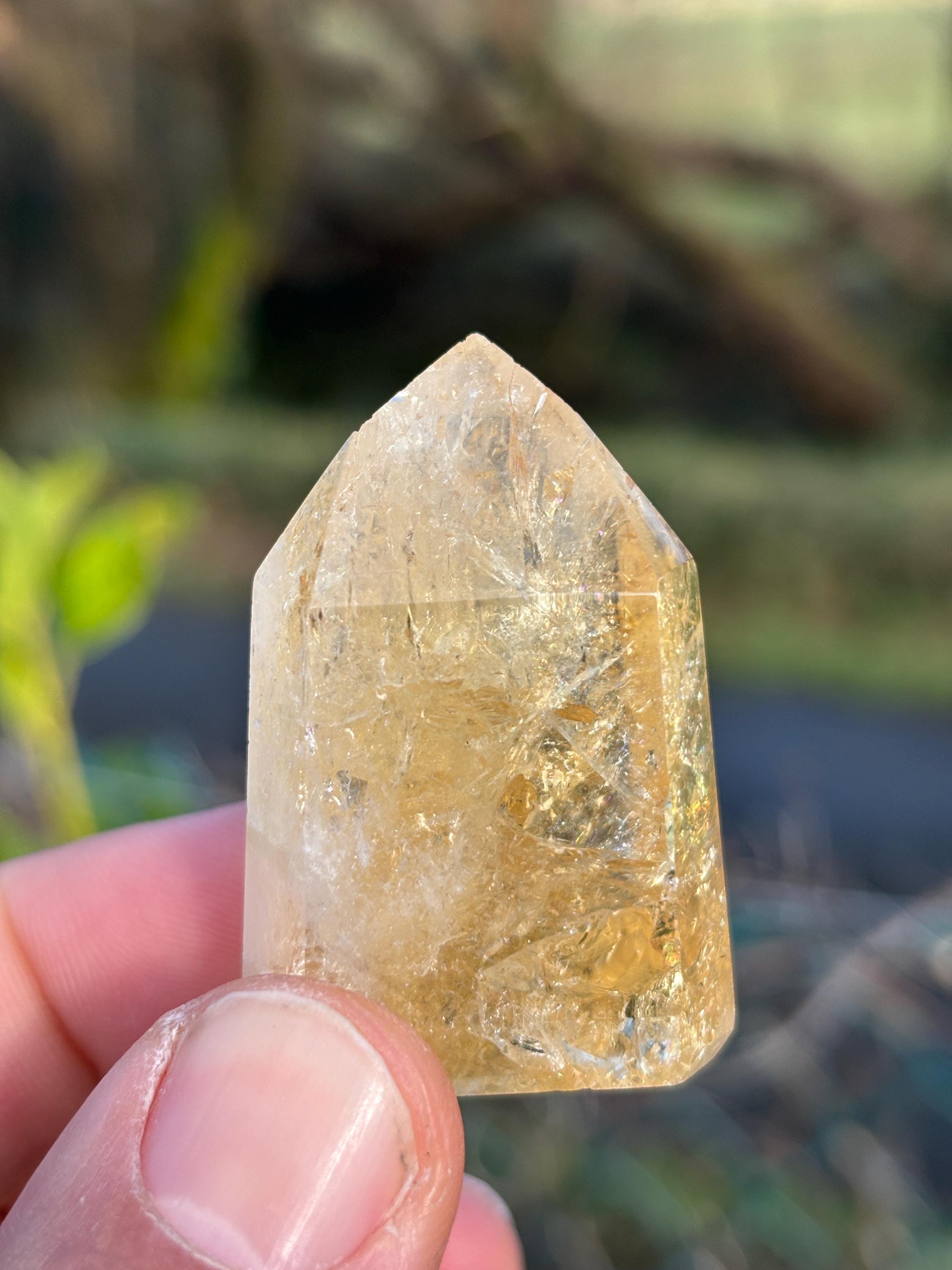Golden Citrine Point | Polished Abundance Crystal (~50mm)