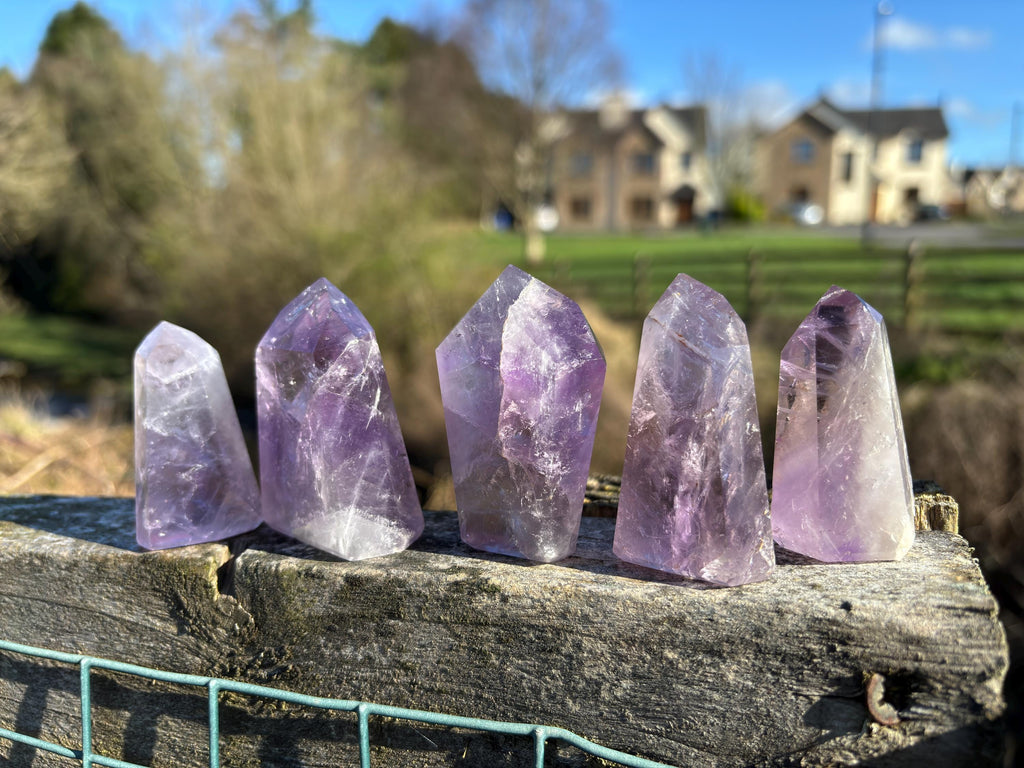 Amethyst Polished Point | Purple Crystal Tower | Healing & Protection Stone | Meditation Crystal | Natural Quartz Decor