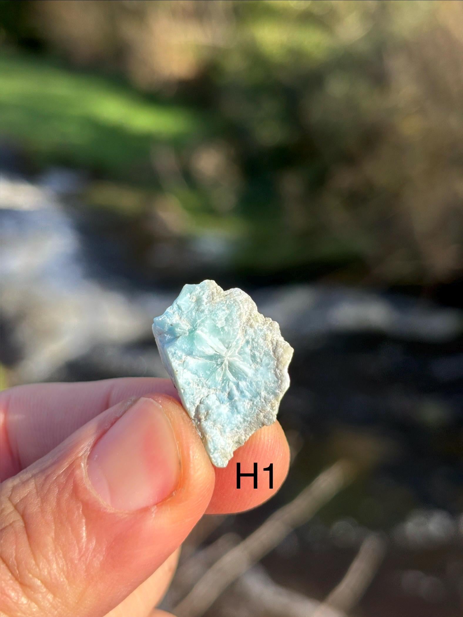 Larimar Rough Stone | Natural Caribbean Blue Crystal | Raw Larimar from Dominican Republic | Healing Gemstone