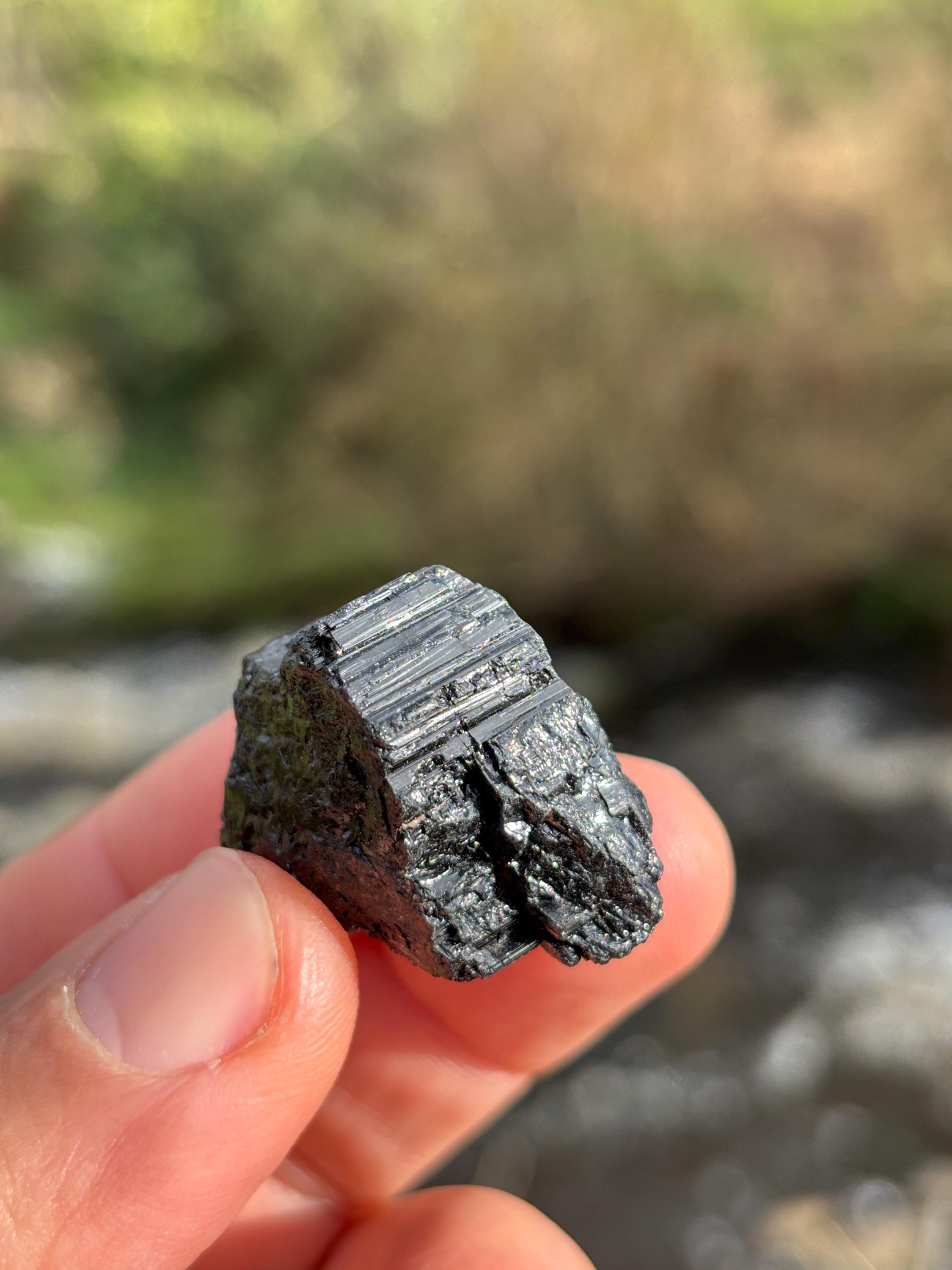 Black Tourmaline Rough | Natural Protection Stone | Raw Grounding Crystal | EMF Shielding Mineral