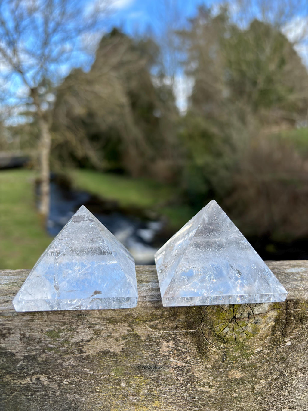 Natural Quartz Crystal Pyramid | Energy Amplifier Stone | Sacred Geometry Decor | Meditation & Healing Crystal