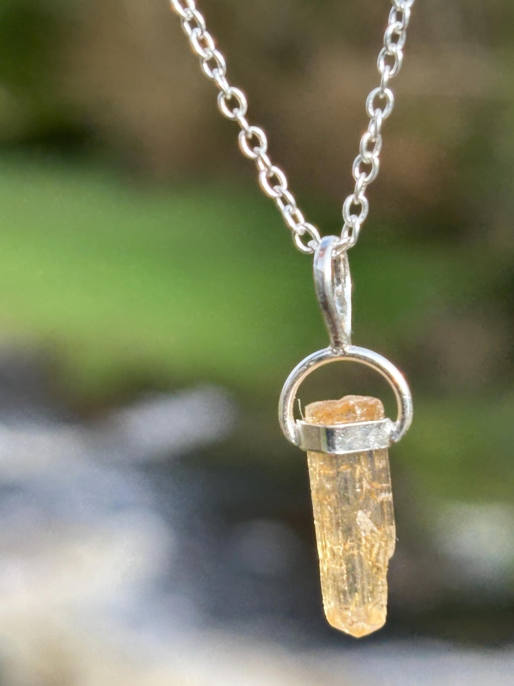 Imperial Topaz Pendant 925 Silver | Natural Golden Gemstone Necklace | Luxury Healing Jewelry | Abundance Stone