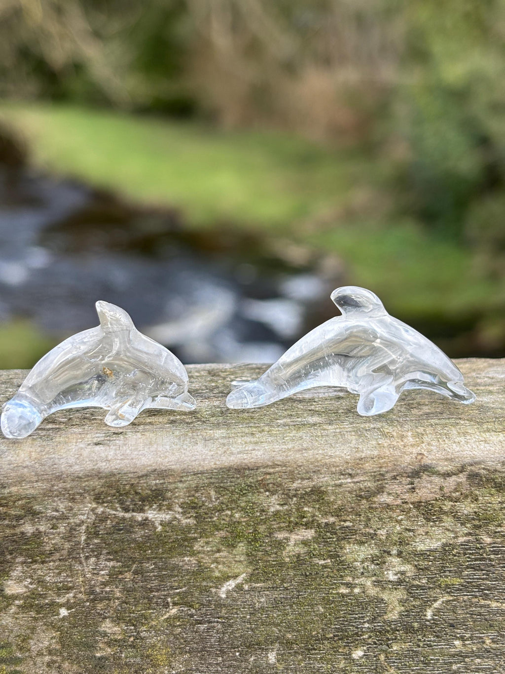 Clear Quartz Dolphin Carving | Mini Crystal Animal | Hand Carved Quartz Sculpture | Healing Crystal Decor