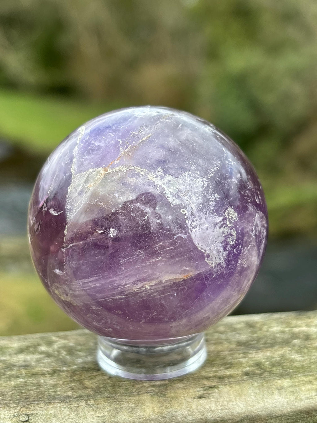 Polished Amethyst Sphere (55mm) | Natural Purple Quartz, Meditation Decor