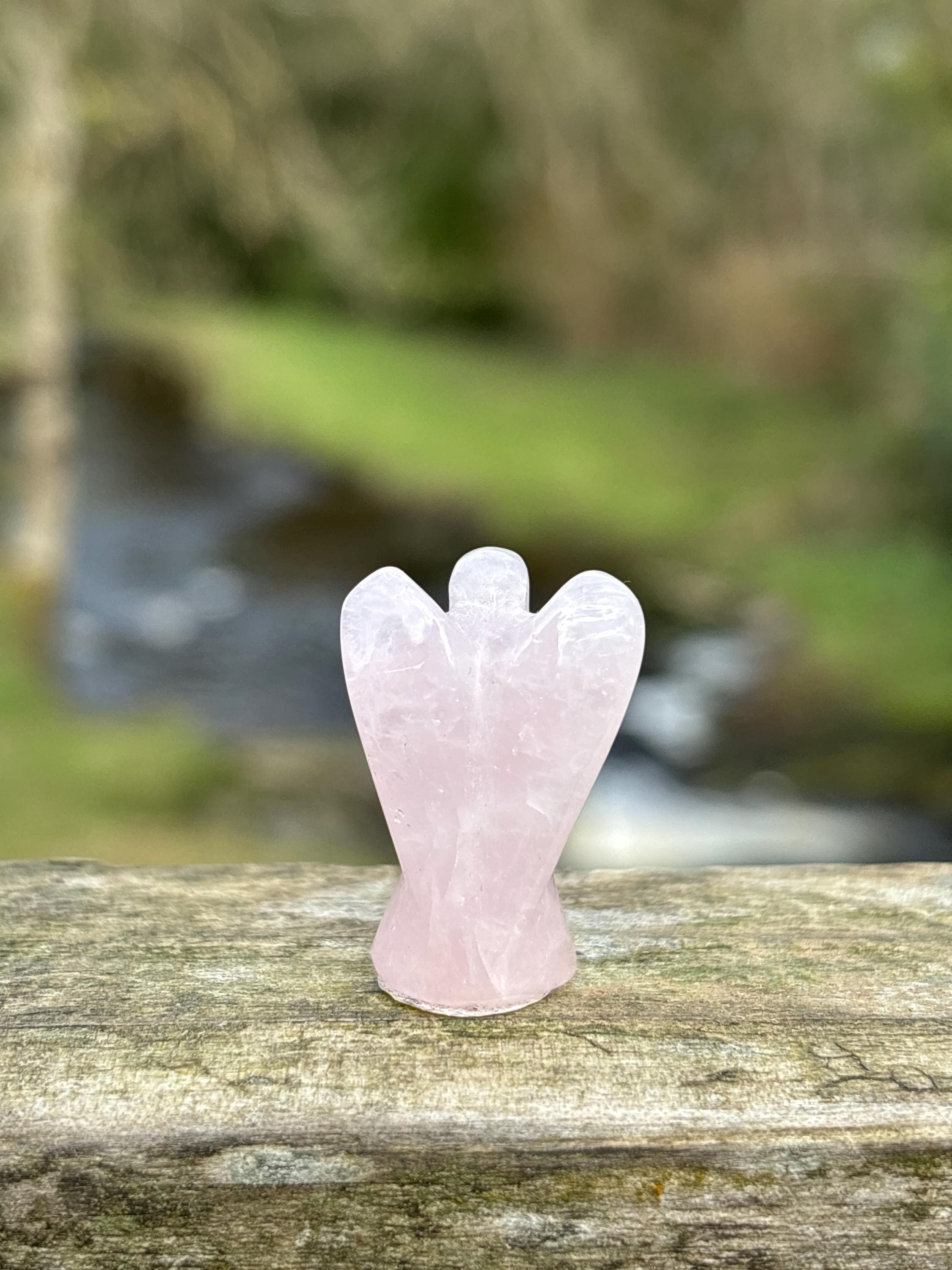 Rose Quartz Angel Carving | Mini Guardian Angel Crystal | Love Stone Healing Crystal | Spiritual Gift