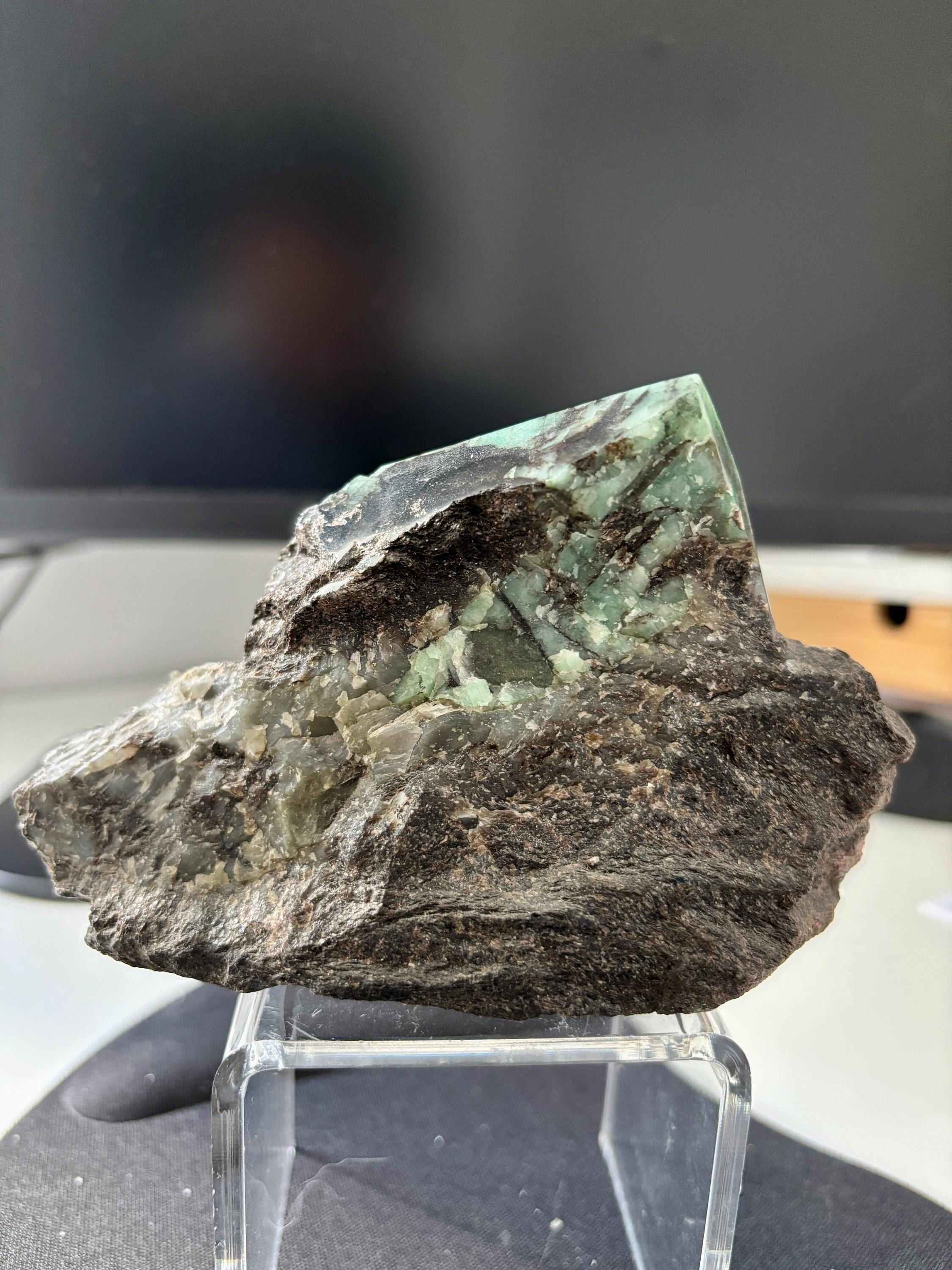 Raw Emerald in Matrix – Collector's Mineral Specimen, Colombia Origin