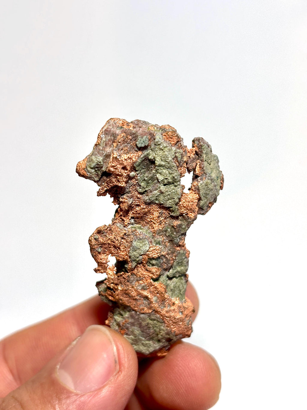 Natural Copper in Matrix Specimen - Michigan Copper Mineral for Collectors & Display