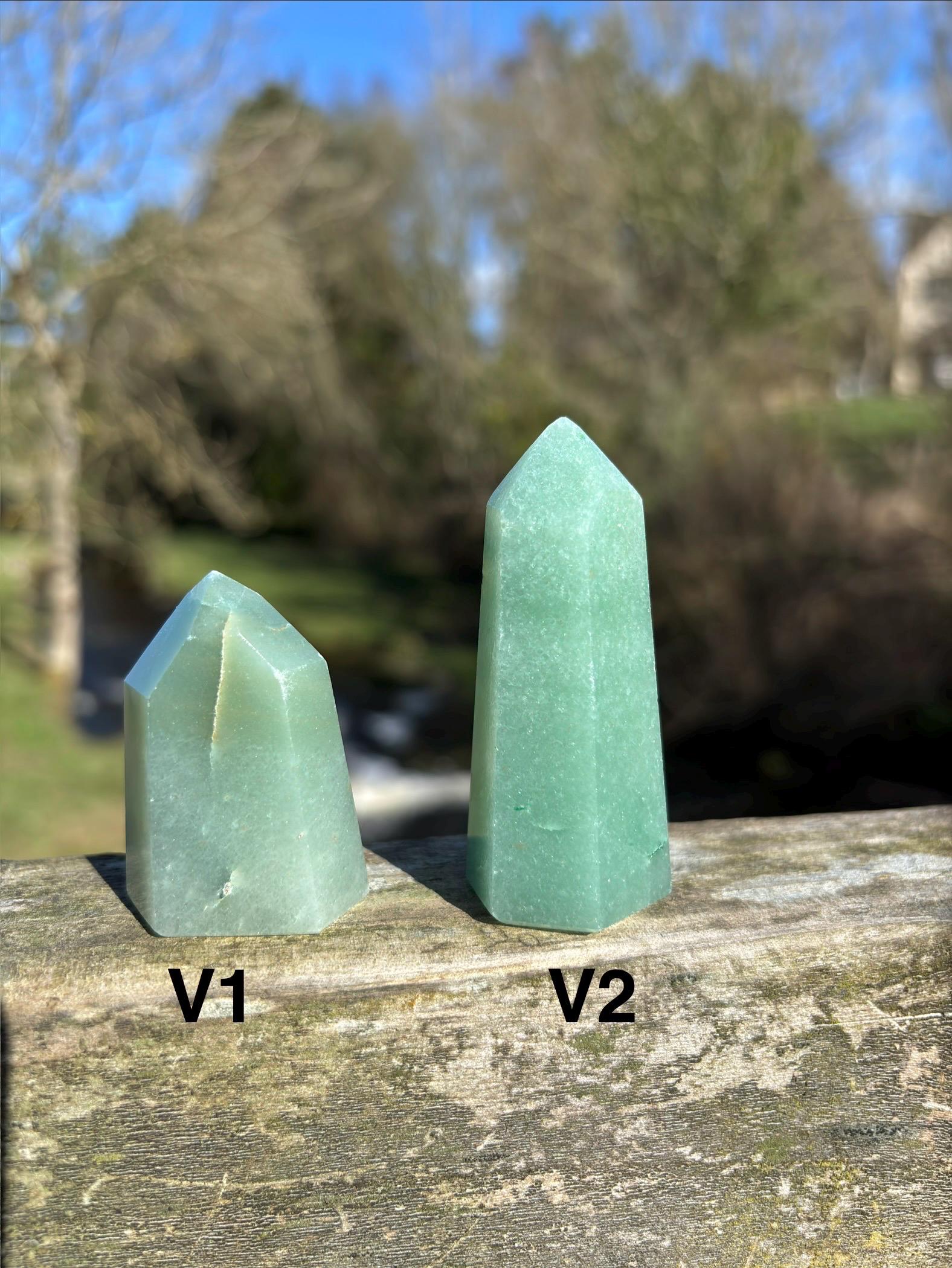 Green Quartz Mini Polished Point - Small Healing Crystal Tower for Meditation & Gift Giving