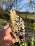 Morion Quartz Cluster with Mica | Black Smoky Crystal, Collector Specimen